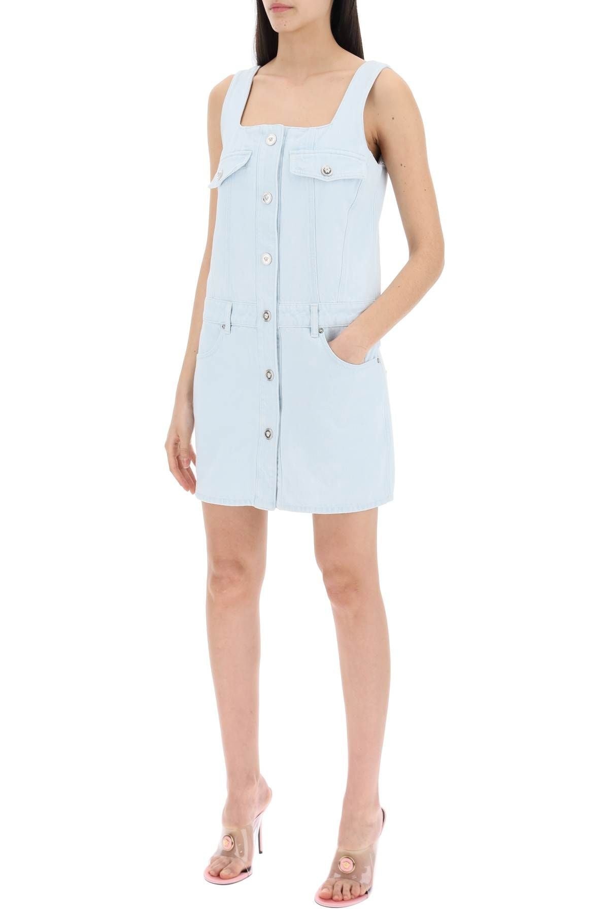 "MEDUSA MINI DENIM DRESS - 5