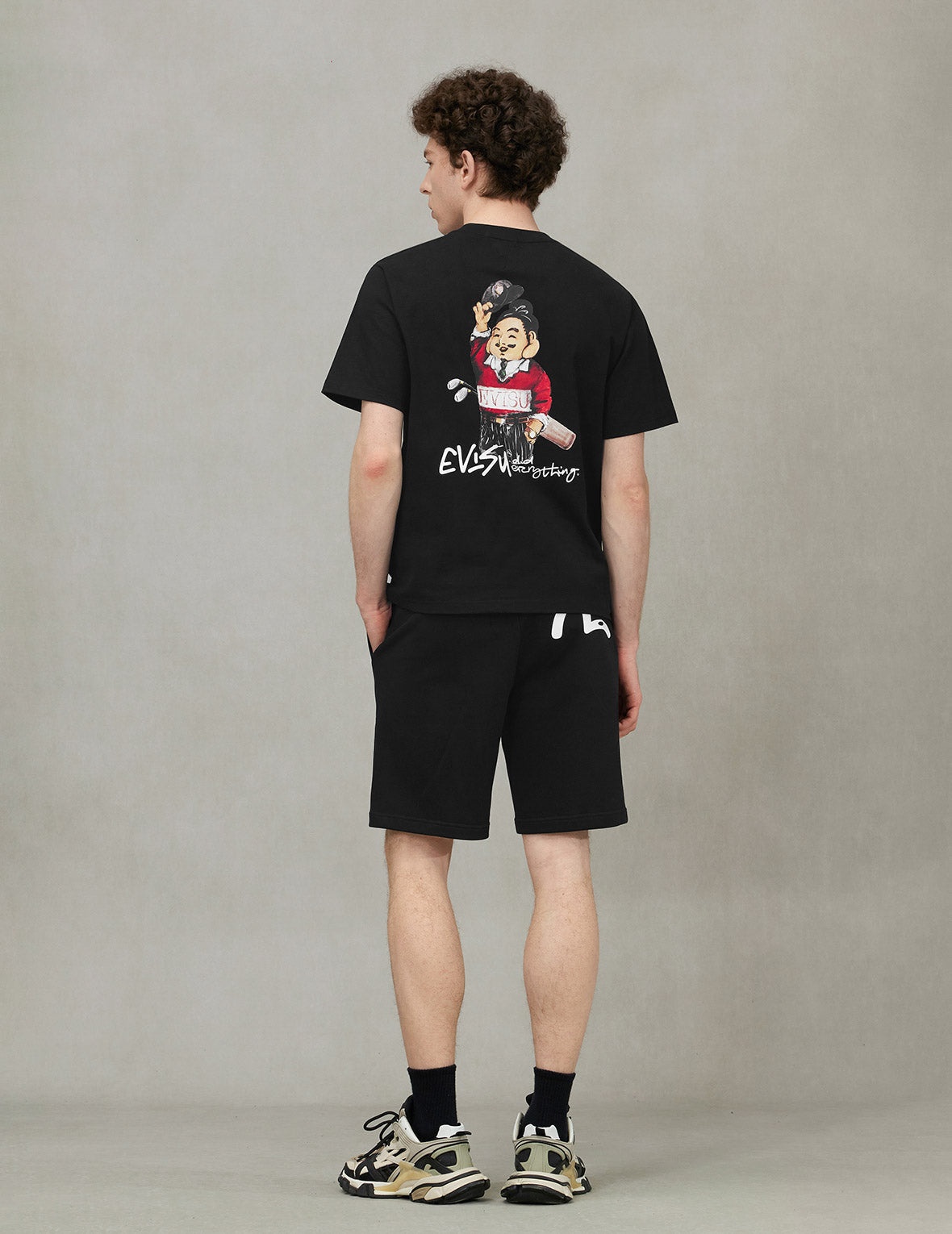 Seagull and EVISU Flag Print Regular Fit Sweatshorts - 4