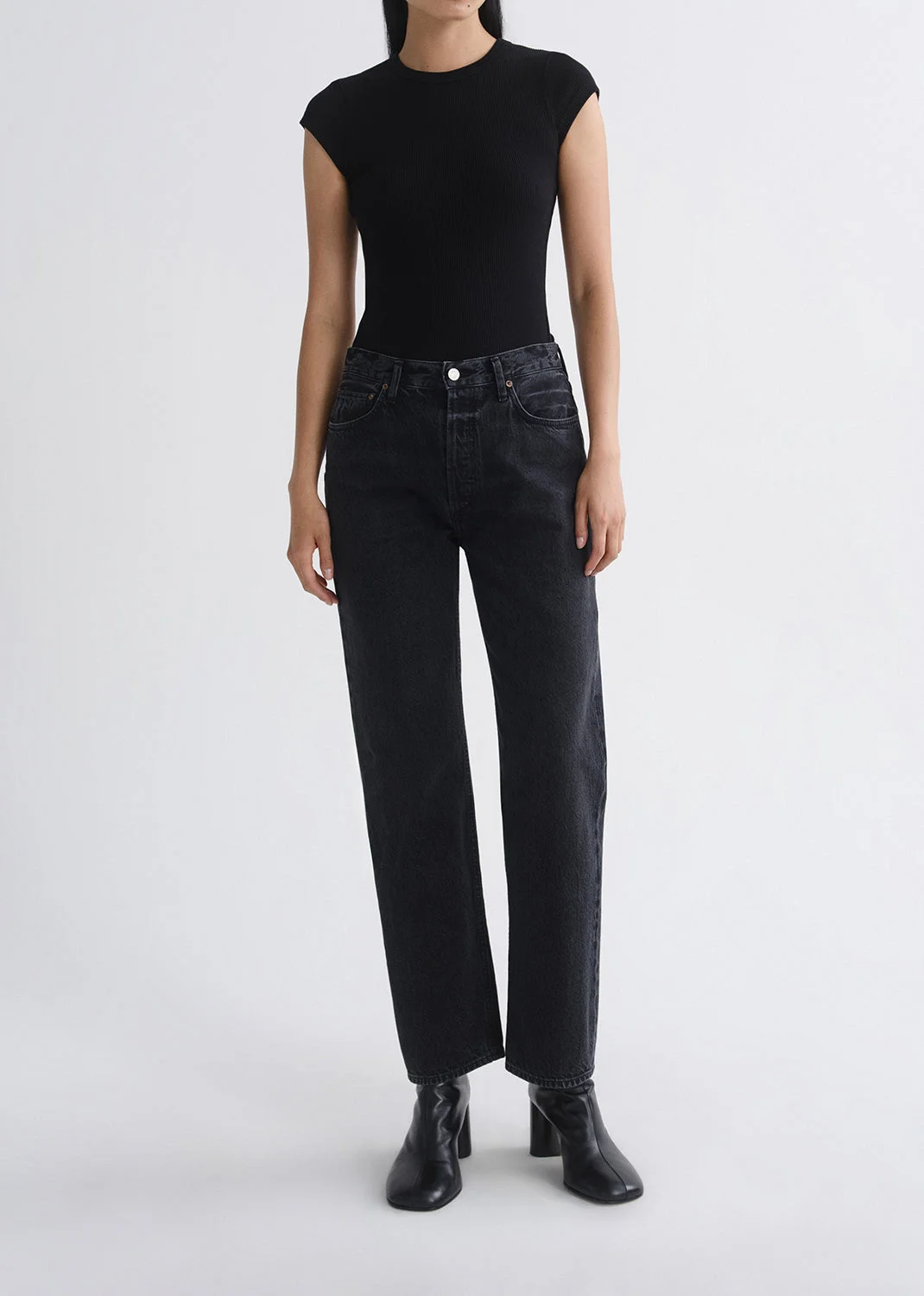 90'S PINCH WAIST HIGH RISE STRAIGHT (WEIGHTLESS) IN VANTA - 1