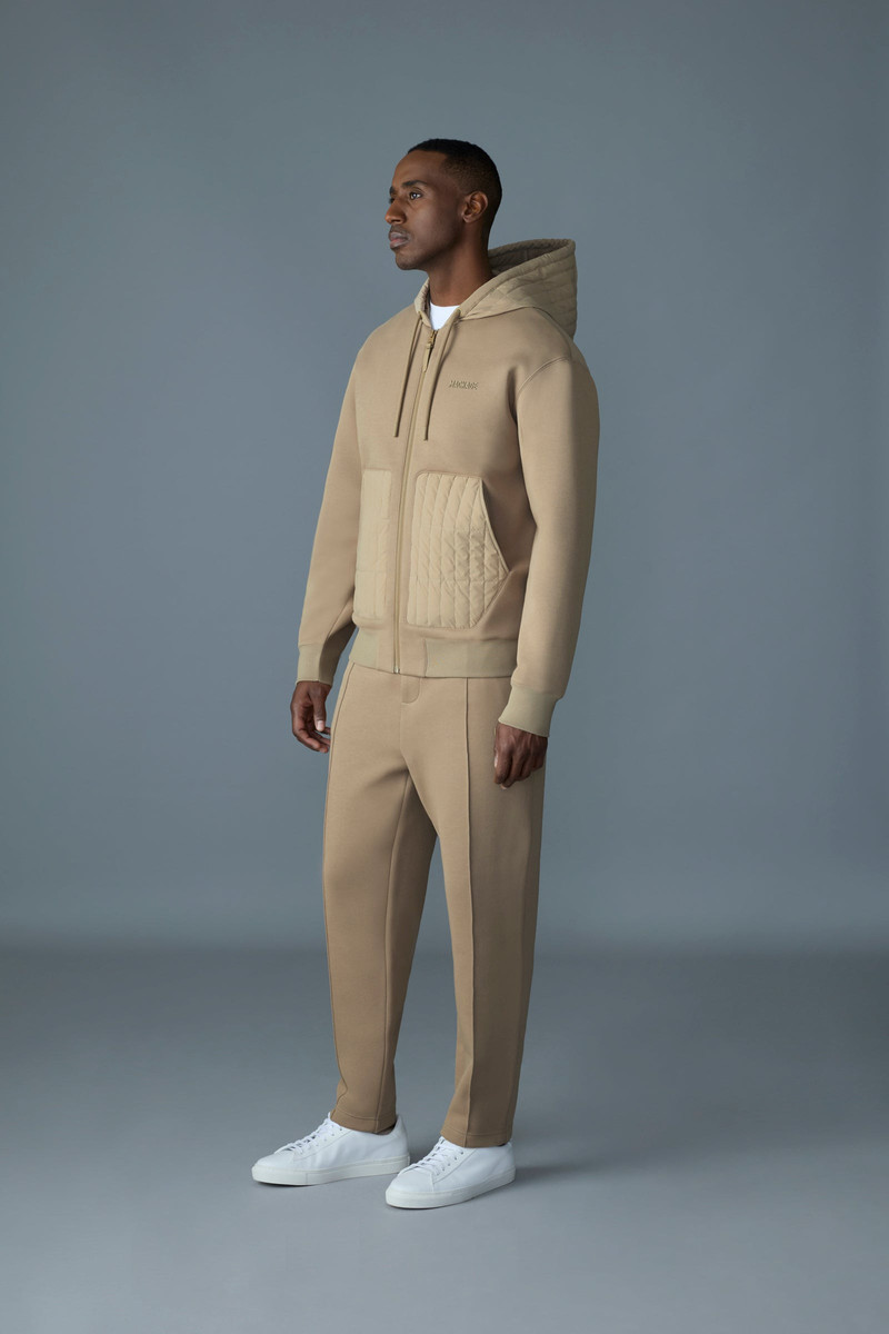 CRUZ Zip-up Hybrid vertical quilt hoodie 3