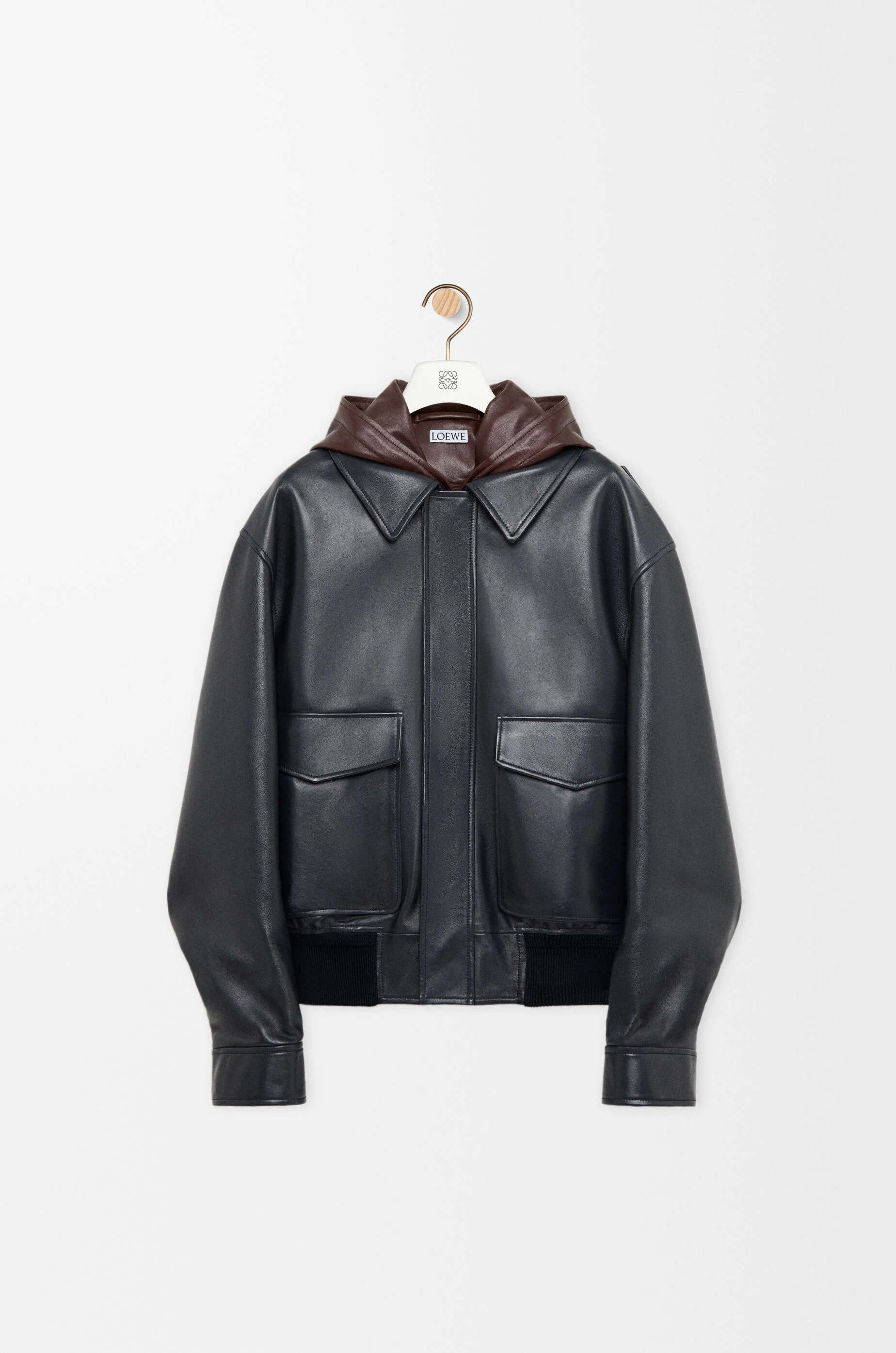 Hooded jacket in nappa lambskin - 1