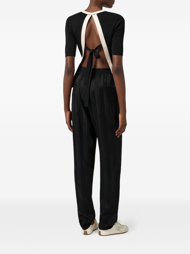 crew-neck tie-fastening top 3