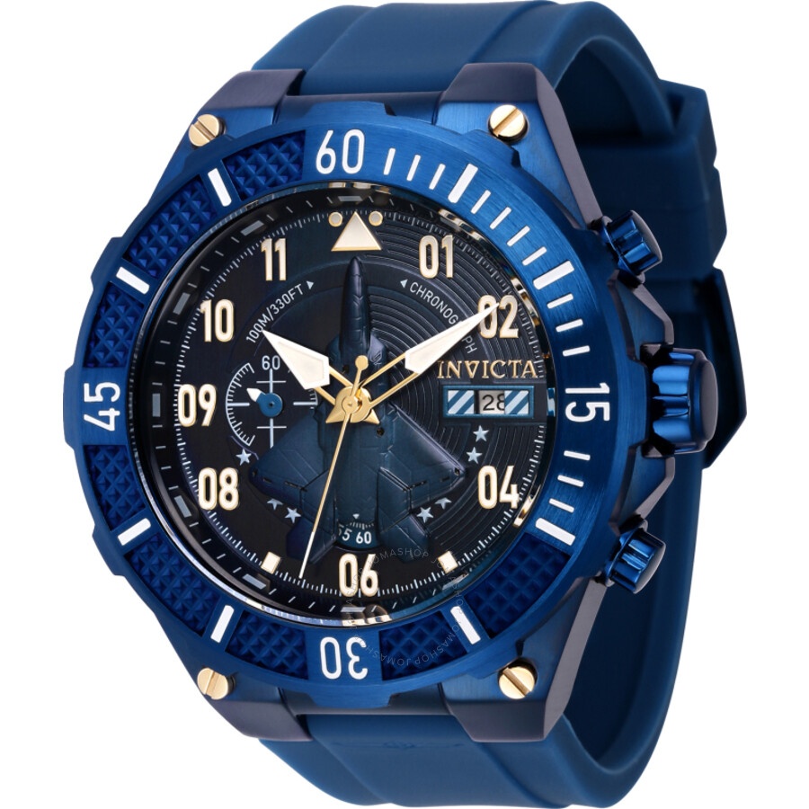 Invicta - Invicta Aviator Chronograph Date Quartz Blue Dial Men's Watch 39893 - 1