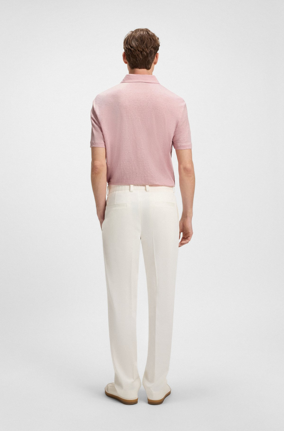 BECKHAM X BOSS POLO SHIRT IN LINEN - 5