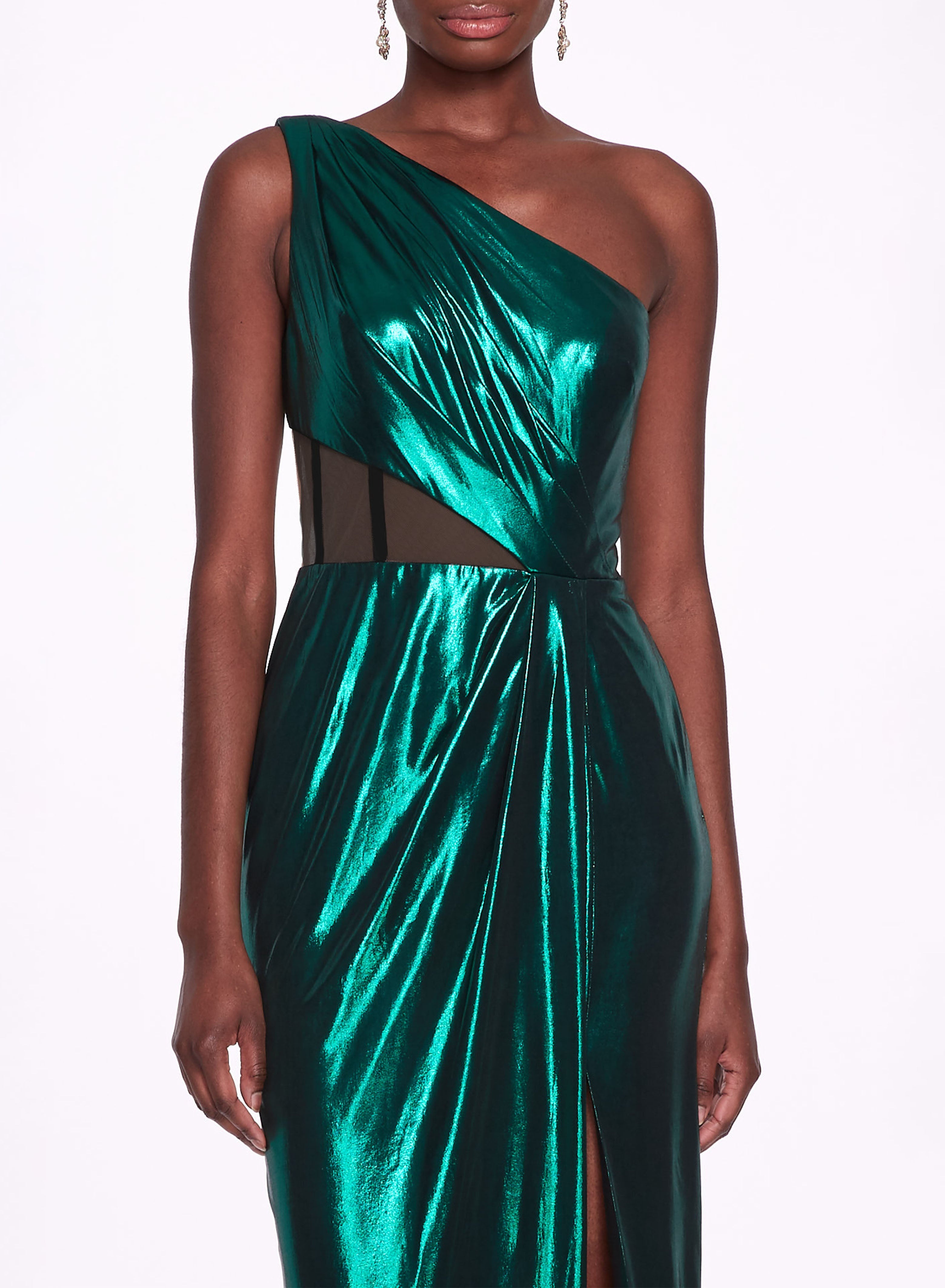SIDE CUT-OUT FOILED GOWN - 4