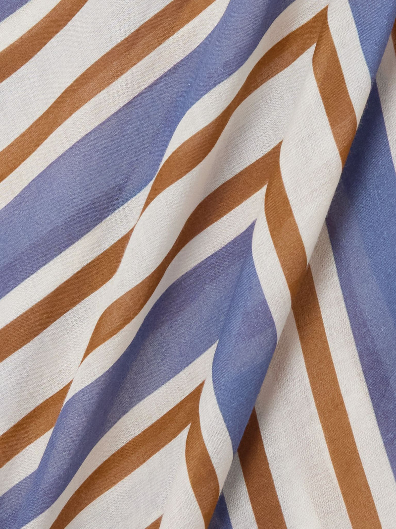 Sailor Summer striped cotton-voile kaftan Blue 4