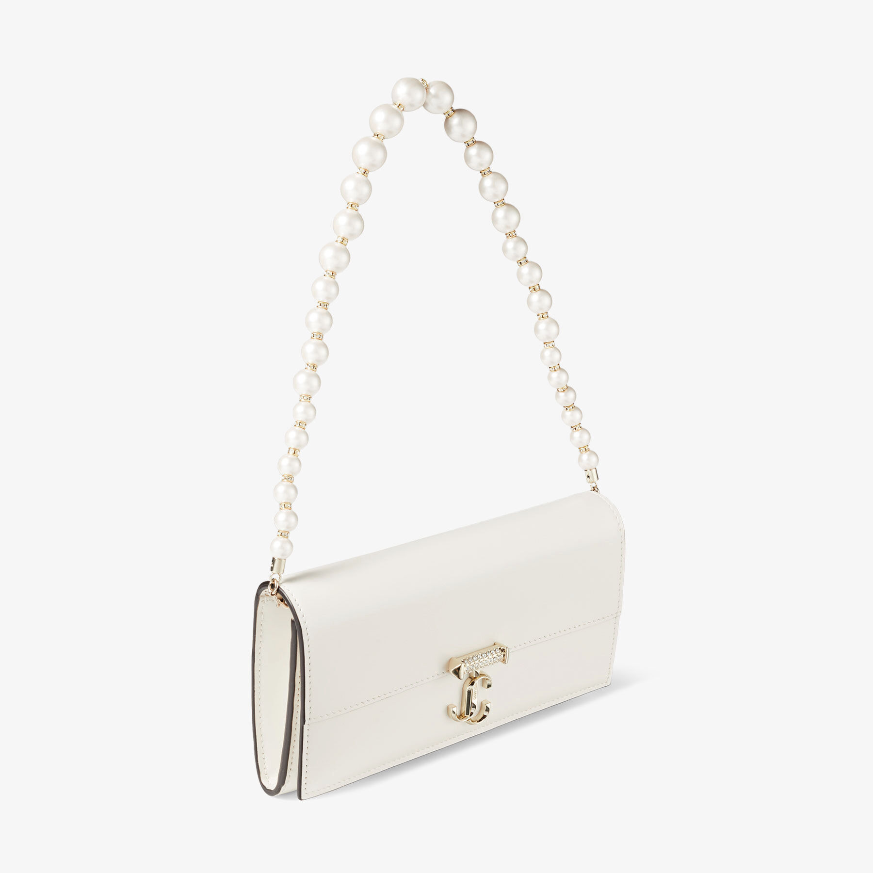 Avenue Wallet W/Chain
Latte Leather Wallet with Pearl Strap - 5