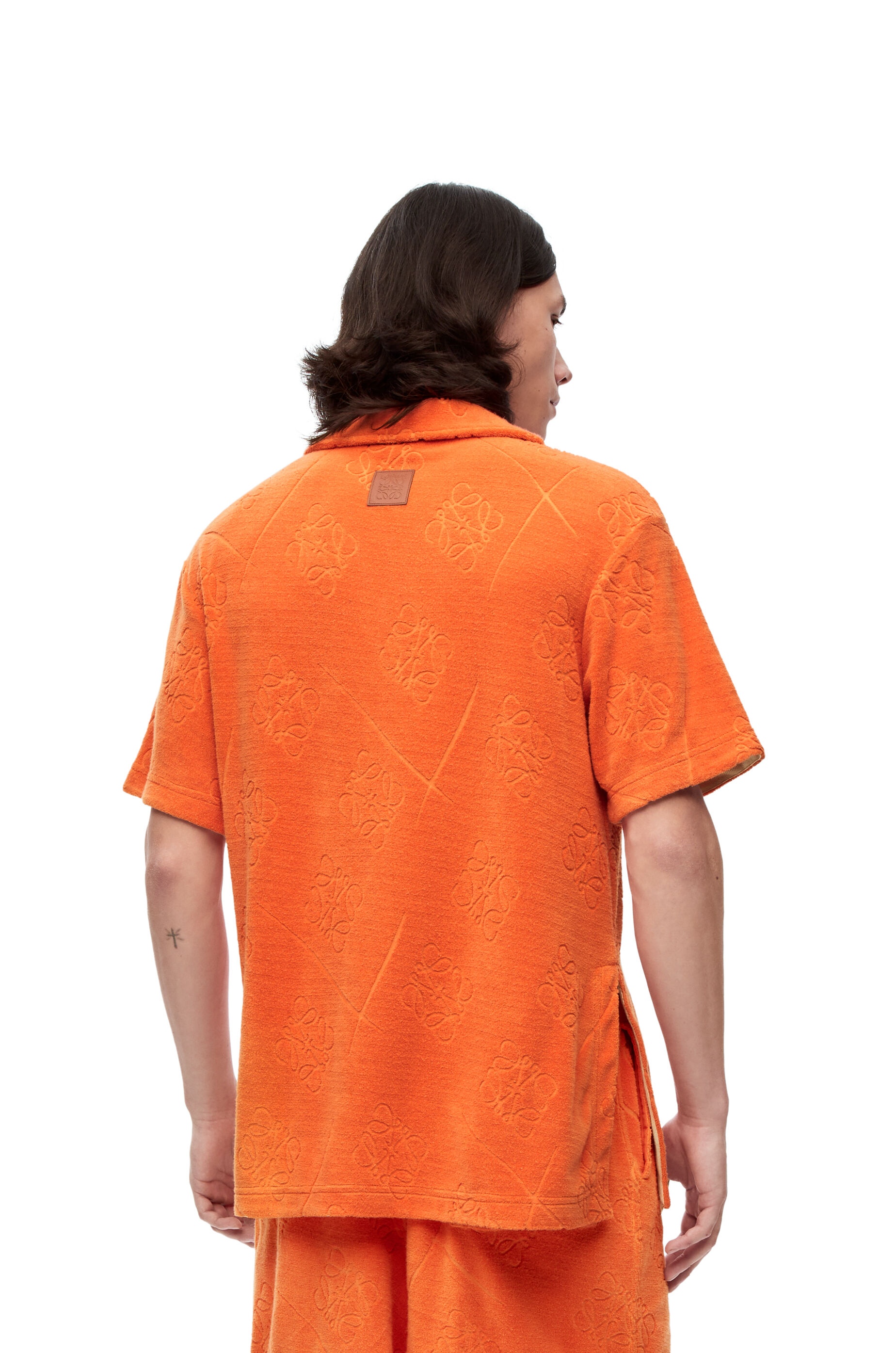 Anagram jacquard polo top in cotton - 4