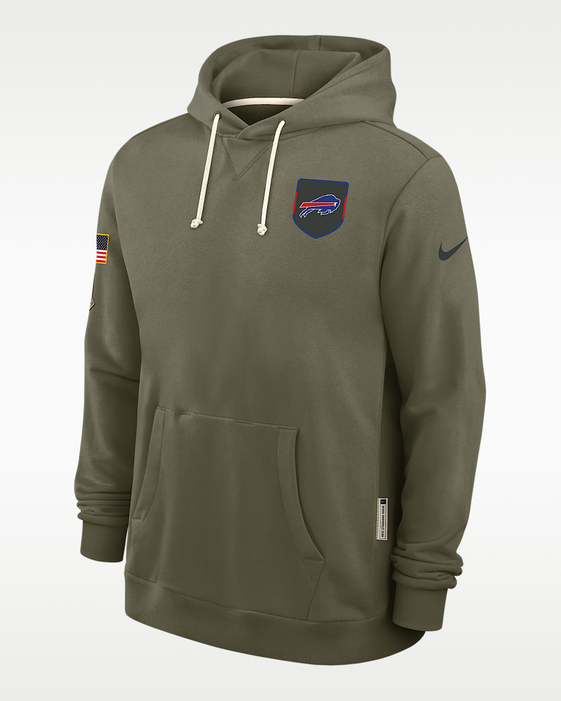 Buffalo Bills Salute to Service Sideline Dominant Force Men's Nike Dri-FIT NFL Pullover Hoodie 1