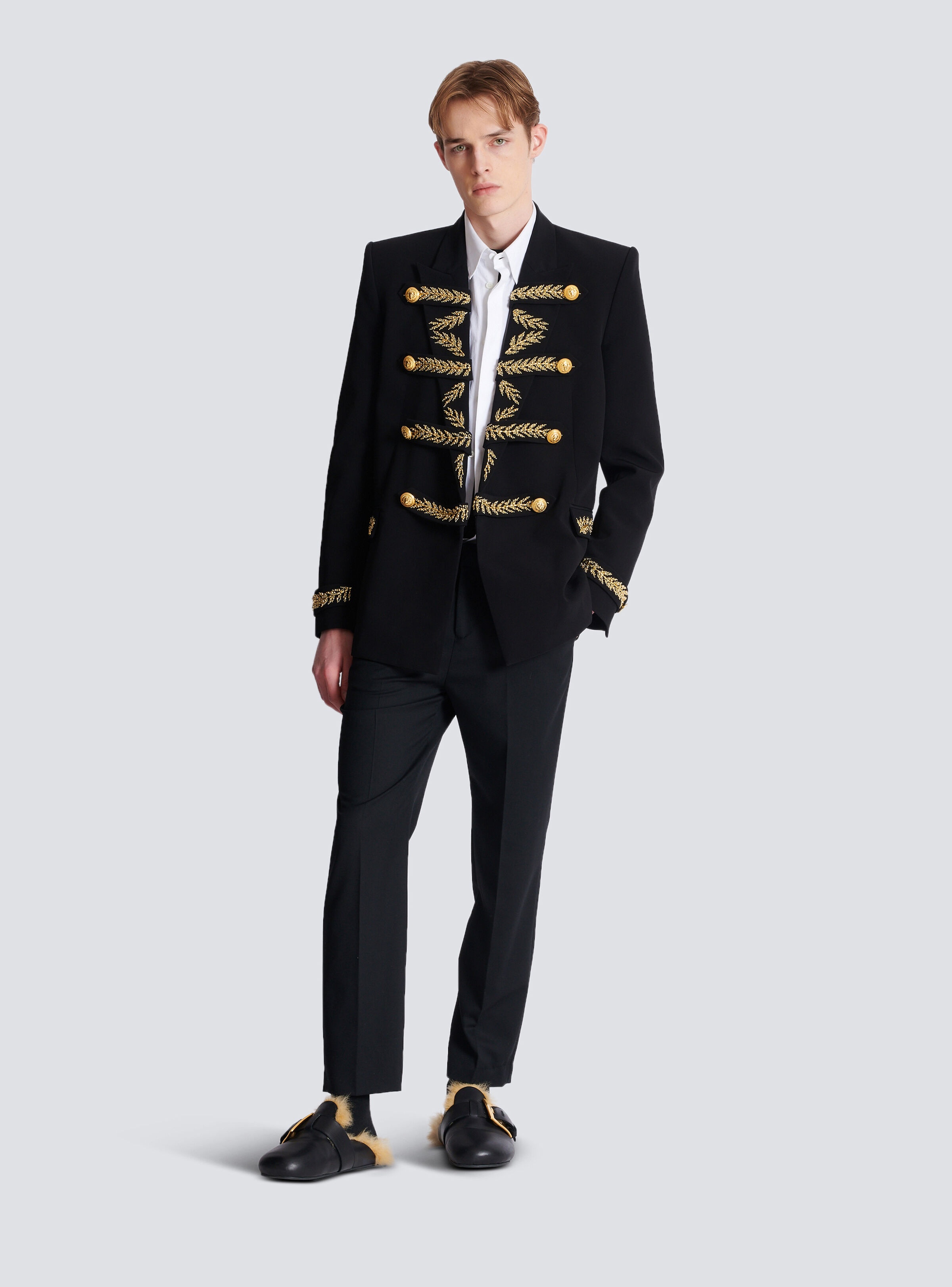Embroidered crepe jacket - 2