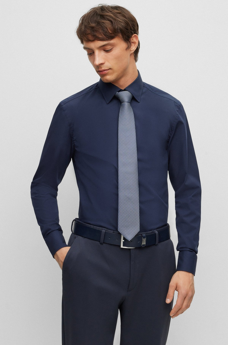 BOSS SILK-BLEND TIE WITH JACQUARD PATTERN outlook