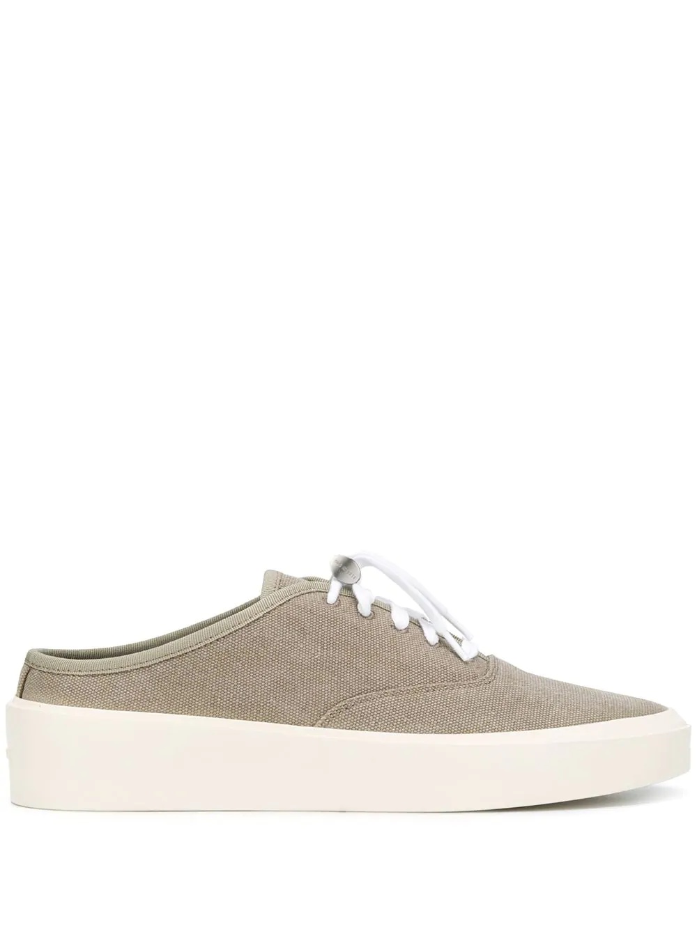 backless canvas trainers - 1