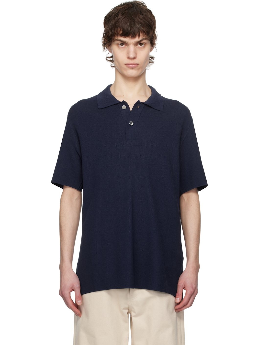 Navy La Croisière 'The knit' Polo - 1