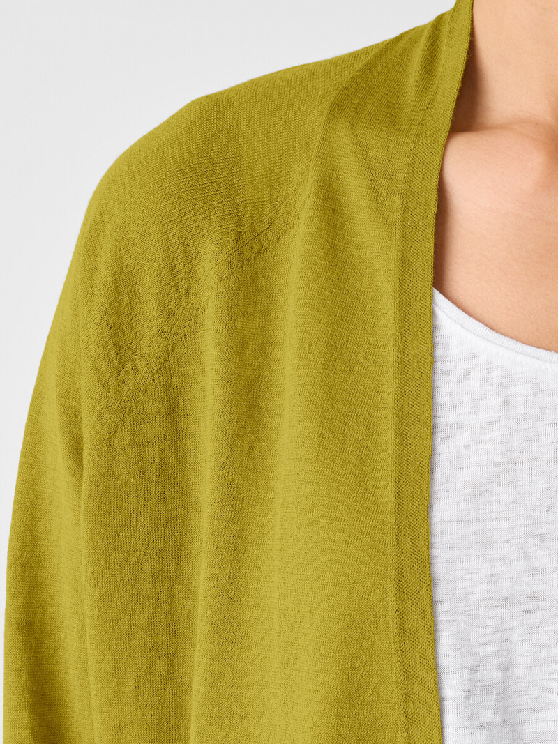 Organic Linen Cotton High Collar Cardigan 5