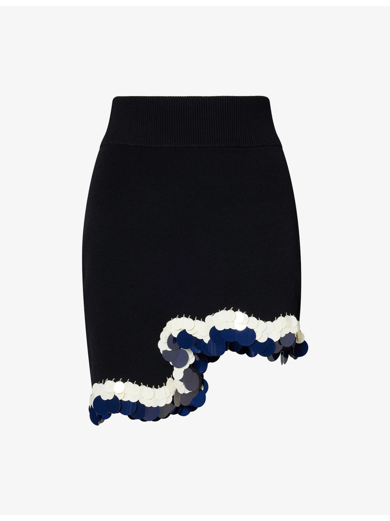 Casey Sequinned Stretch-Knit Mini Skirt 1