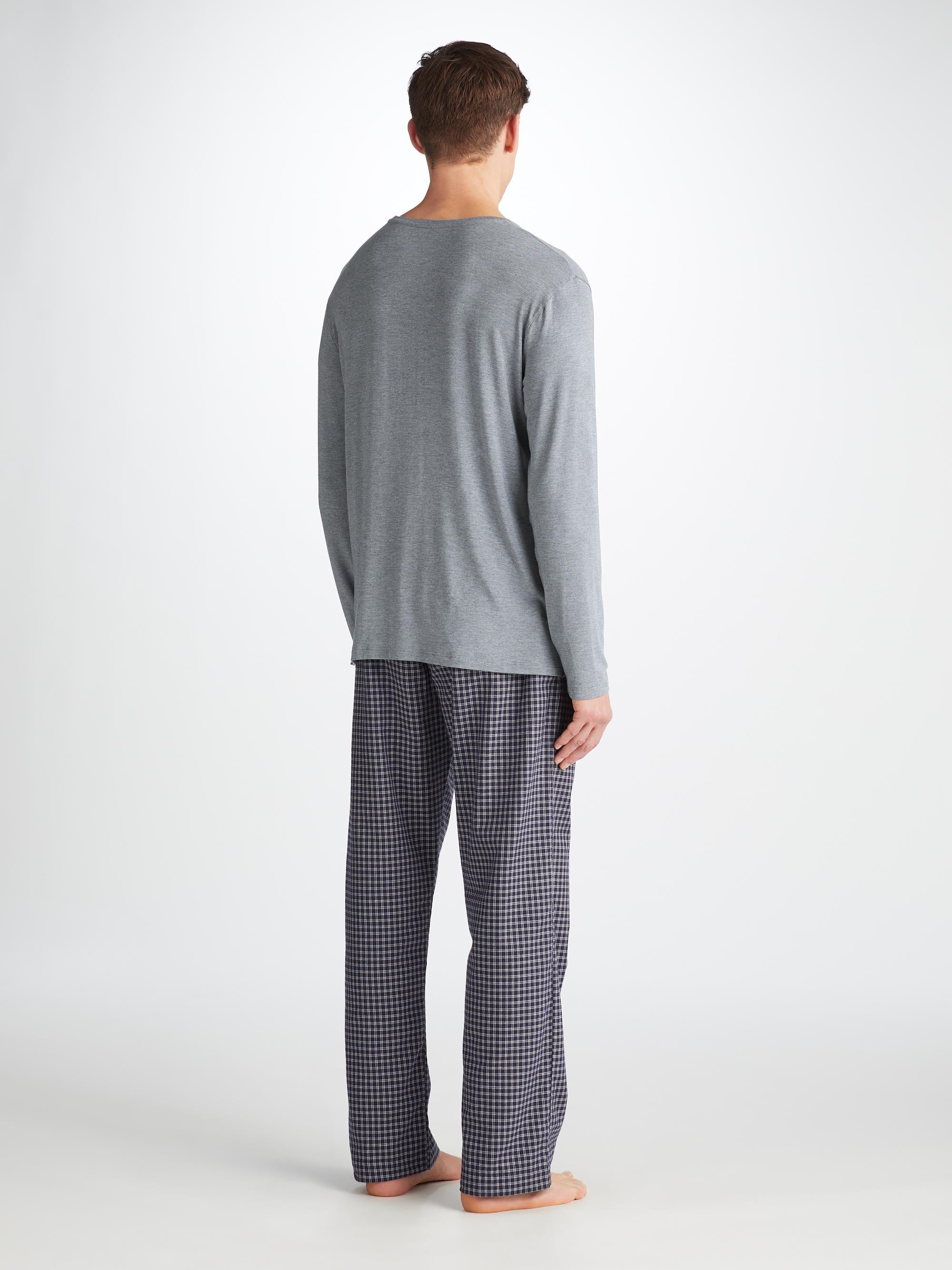 Men's Long Sleeve T-Shirt Marlowe Micro Modal Stretch Charcoal - 4