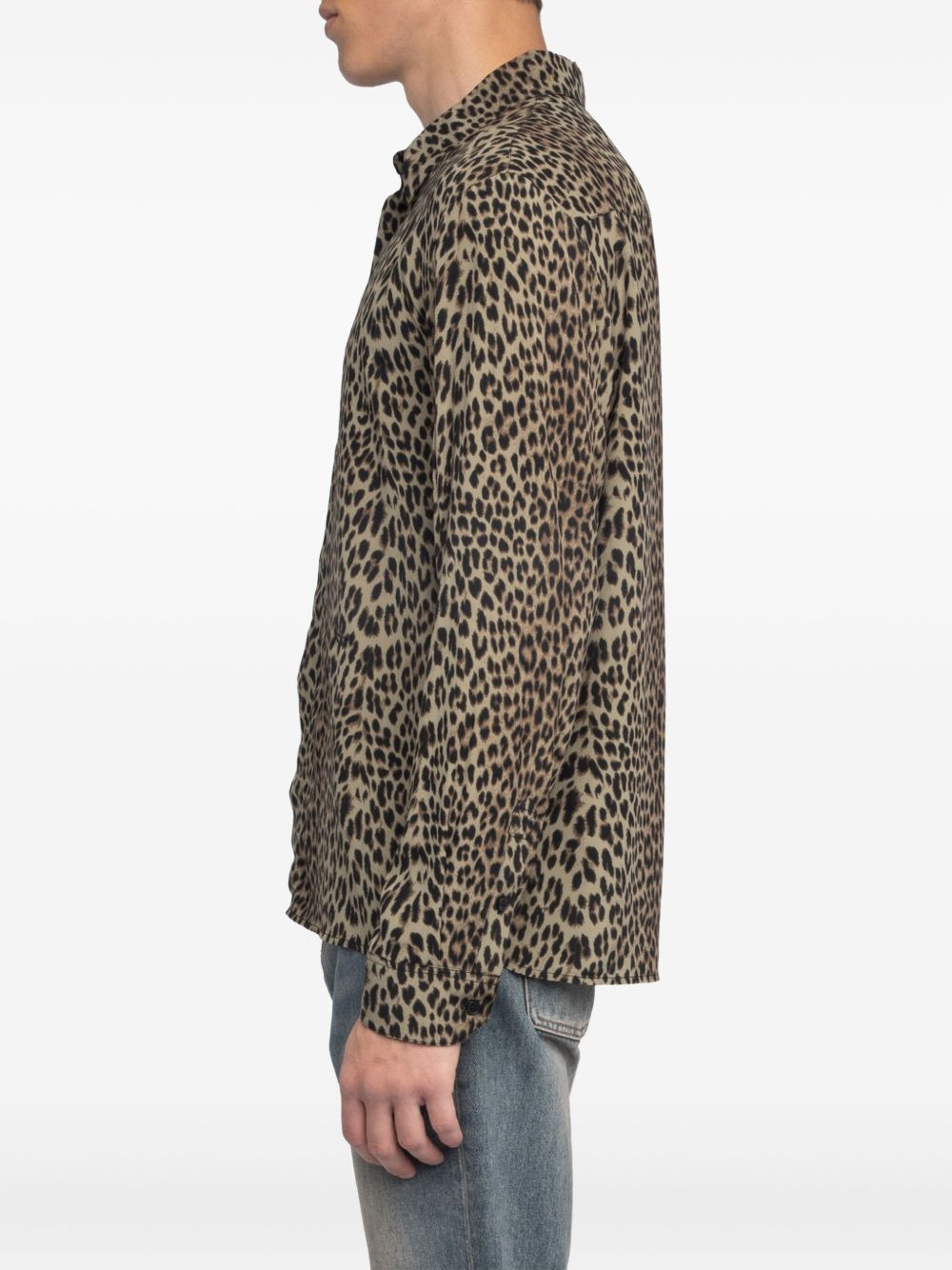 leopard-print shirt - 4