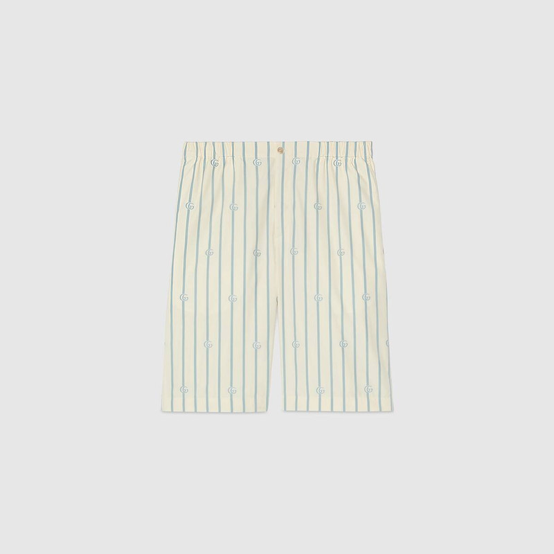 GUCCI Double G stripe cotton shorts outlook