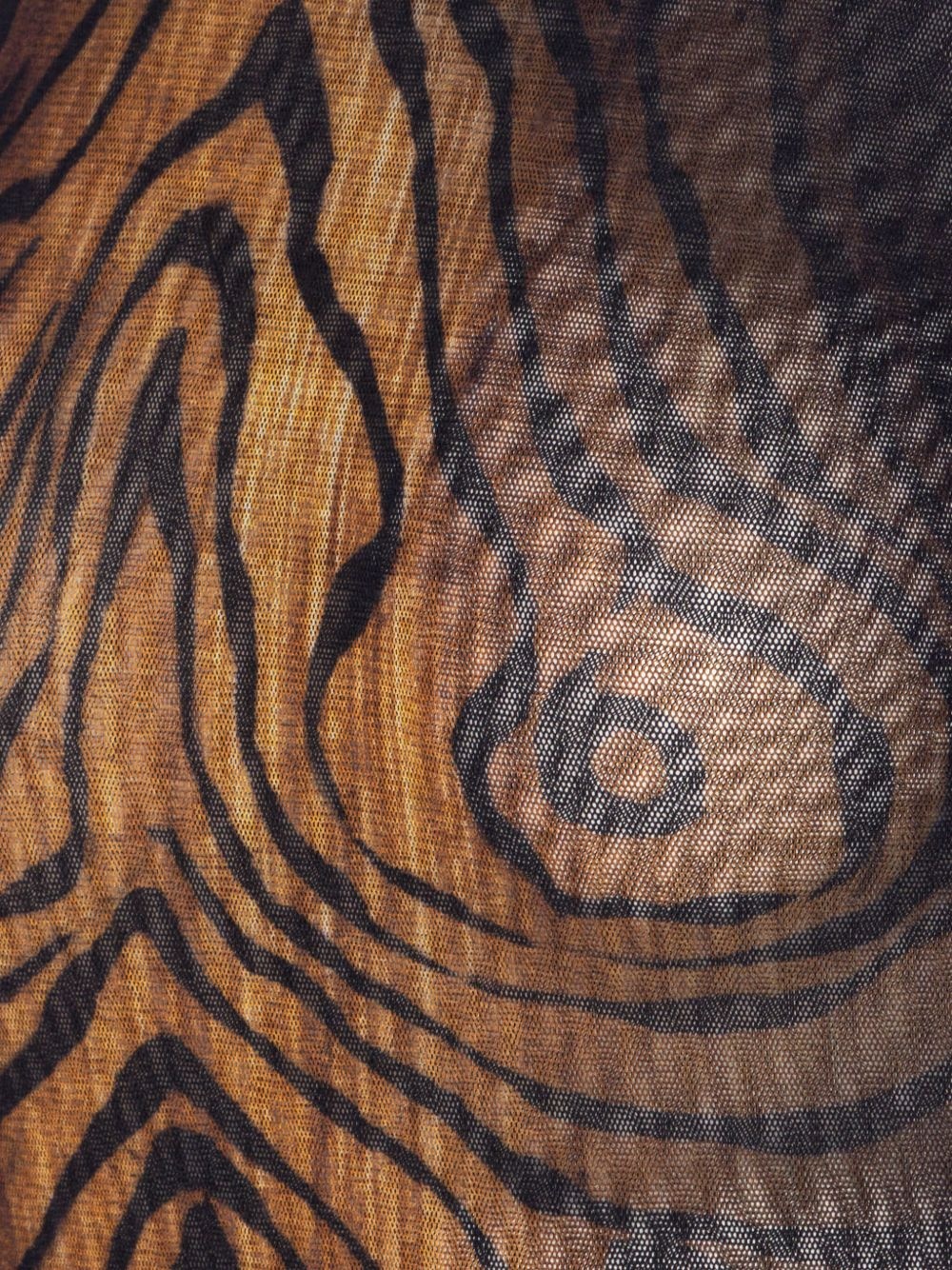 tiger-print mesh bodysuit - 3