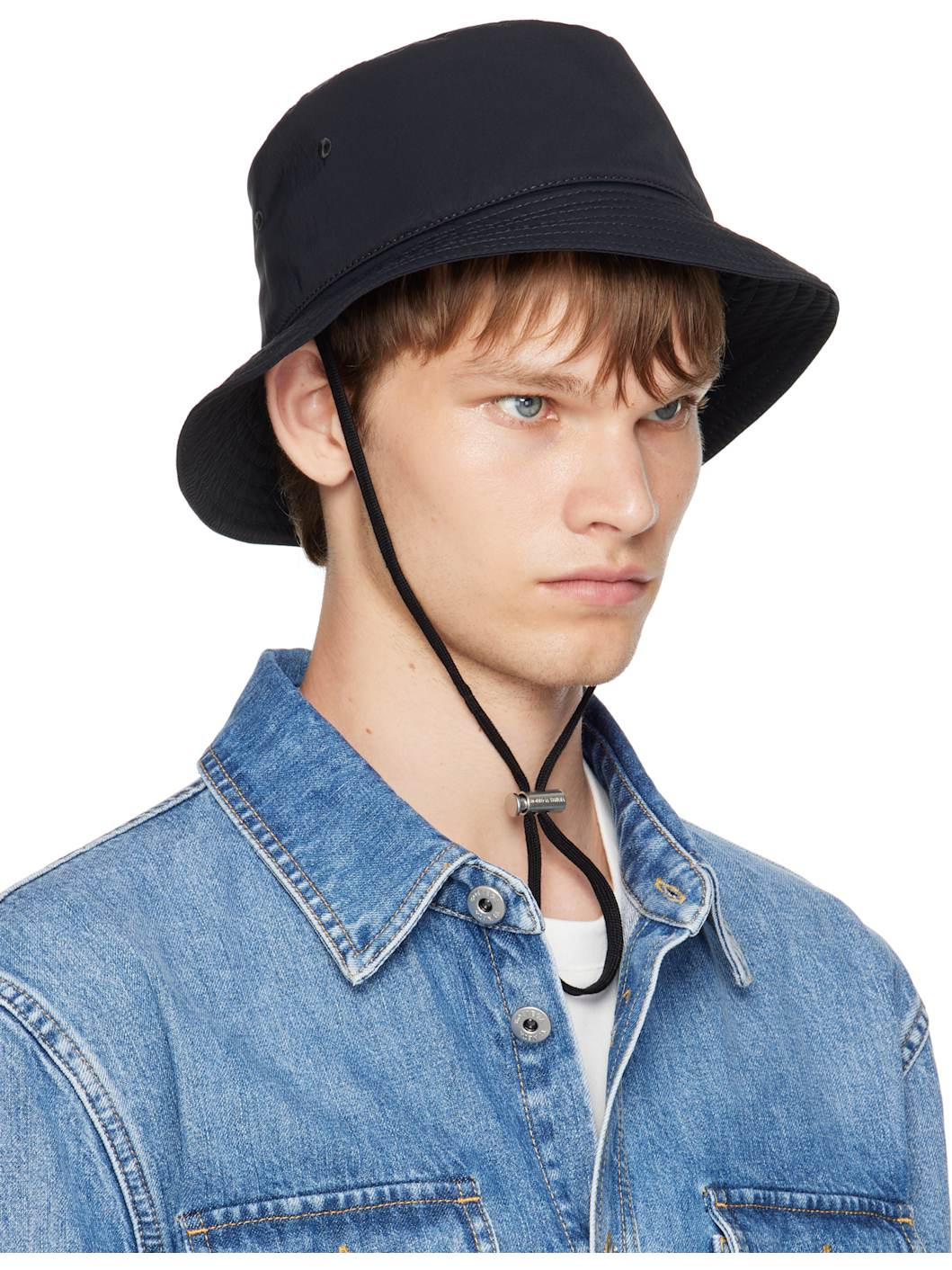 Black Tech Nylon Bucket Hat - 2