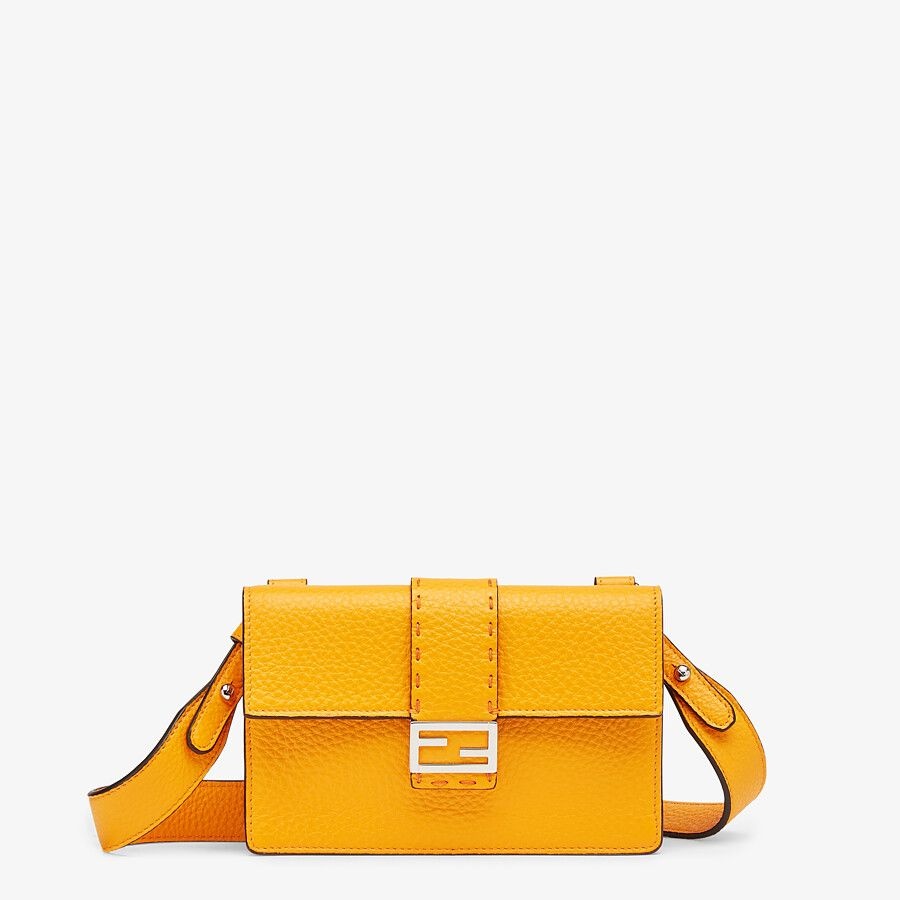 Orange leather bag - 1