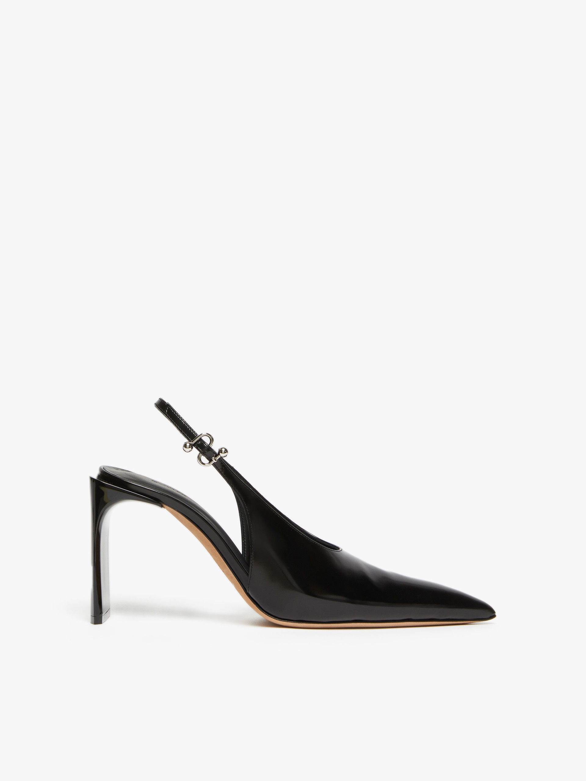 FAZIO High slingbacksin shiny calfskin with a pointed toe - 1