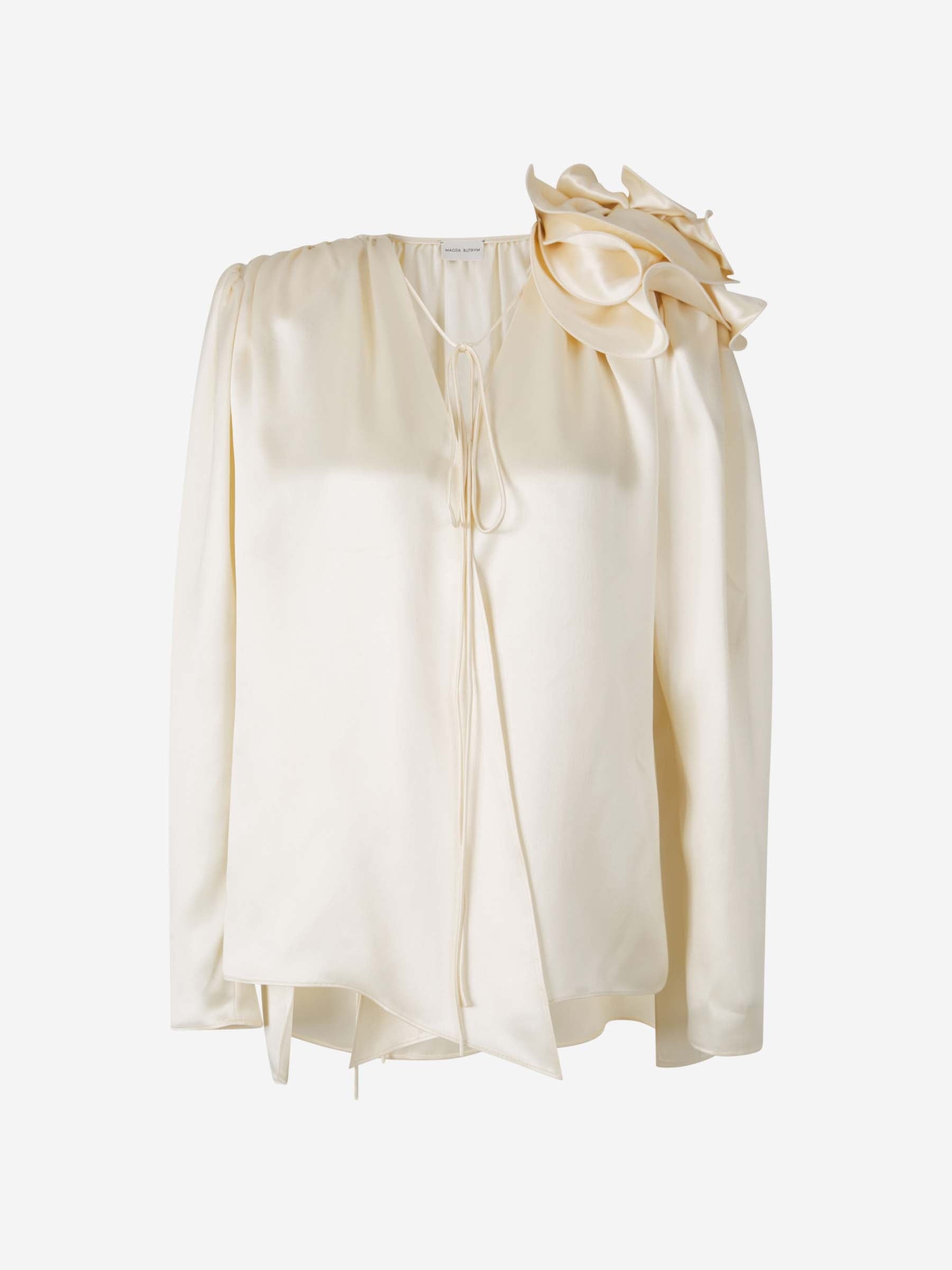 SILK FLOWY BLOUSE - 1