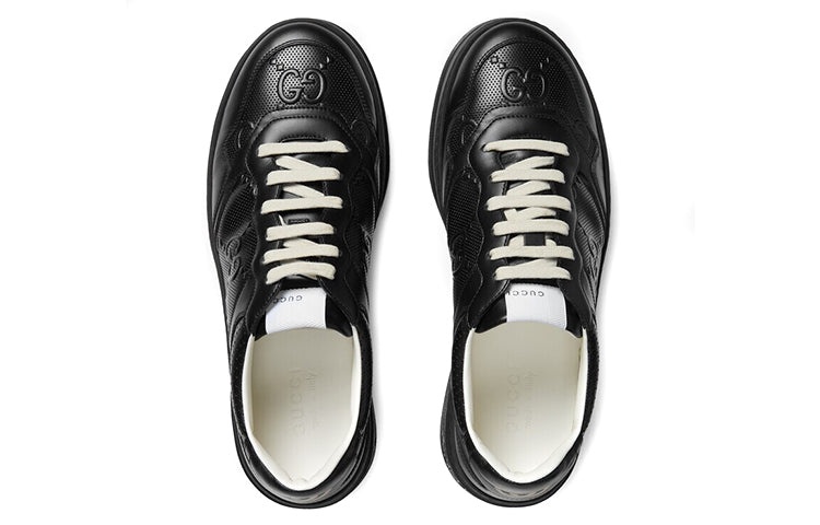 Gucci GG Embossed Sneaker 'Black Leather' 669582-1XL10-1000 - 3