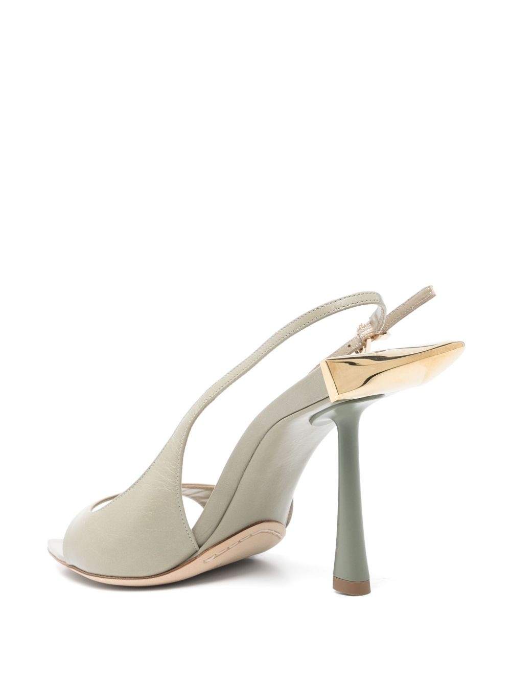 85mm leather sandals - 3