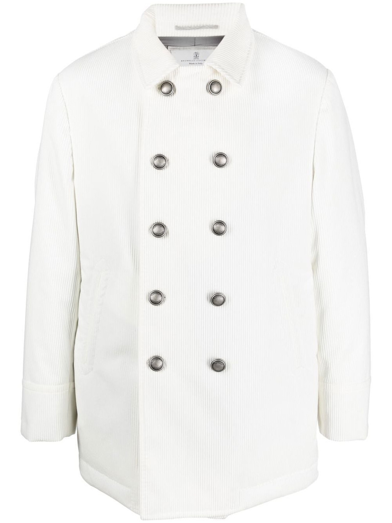 Caban double-breasted corduroy coat 1