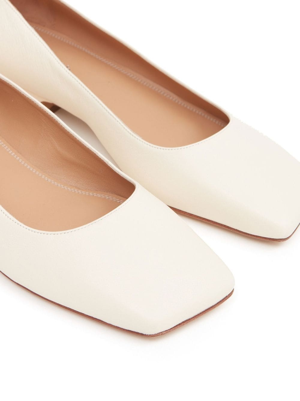 square-toe ballerina shoes - 4