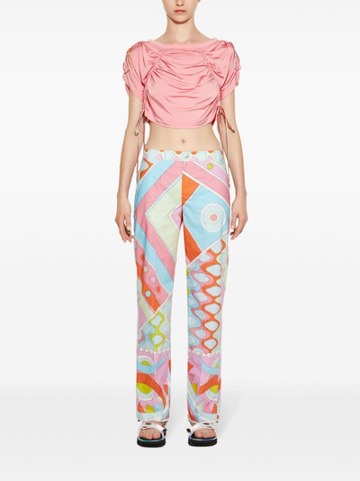 PUCCI Vivara-Print cotton trousers outlook