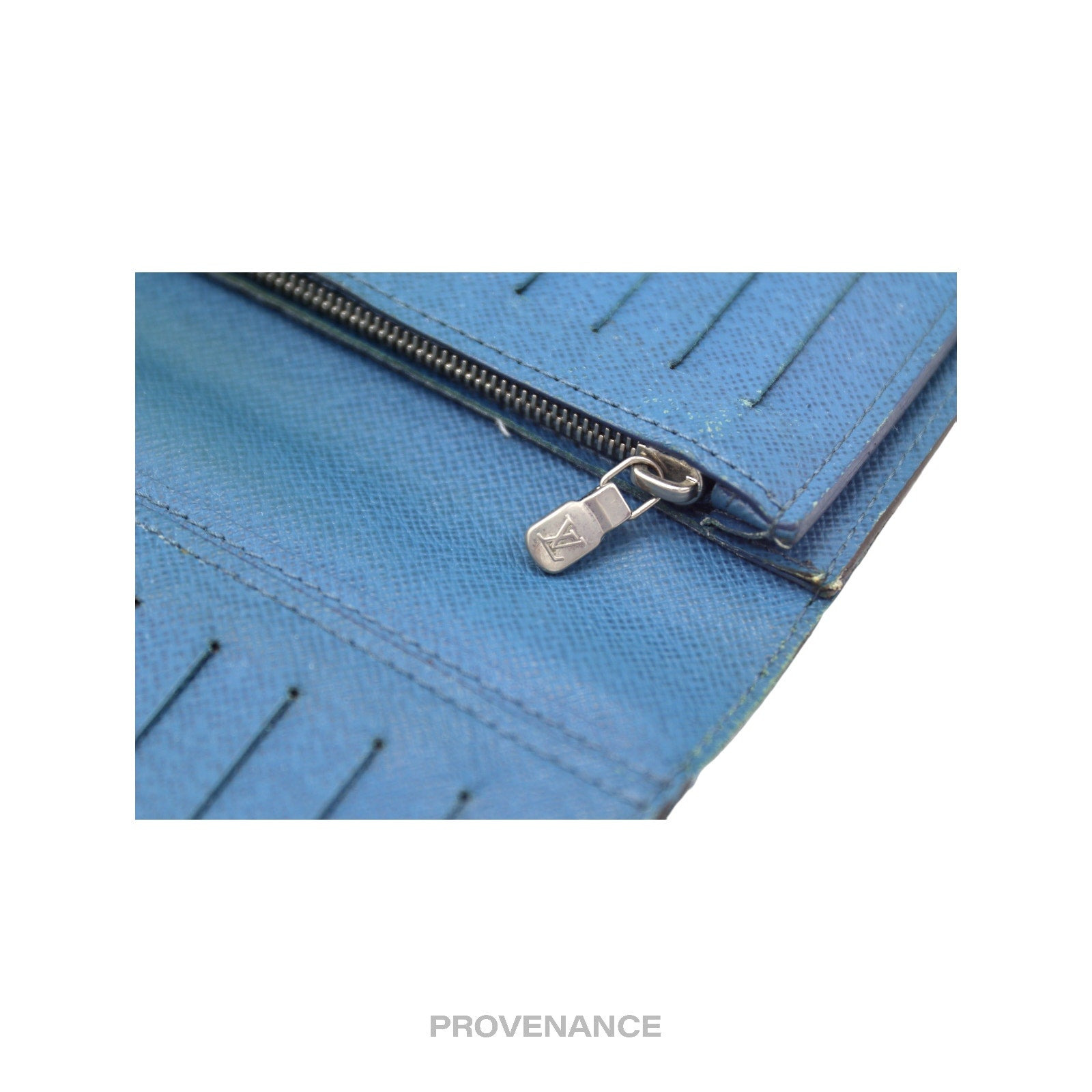 Louis Vuitton Brazza Long Wallet - Blue Epi Leather - 8
