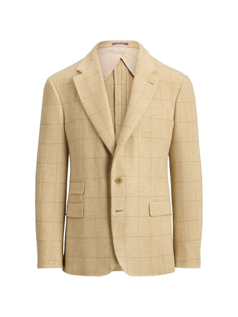 check-pattern single-breasted blazer 1