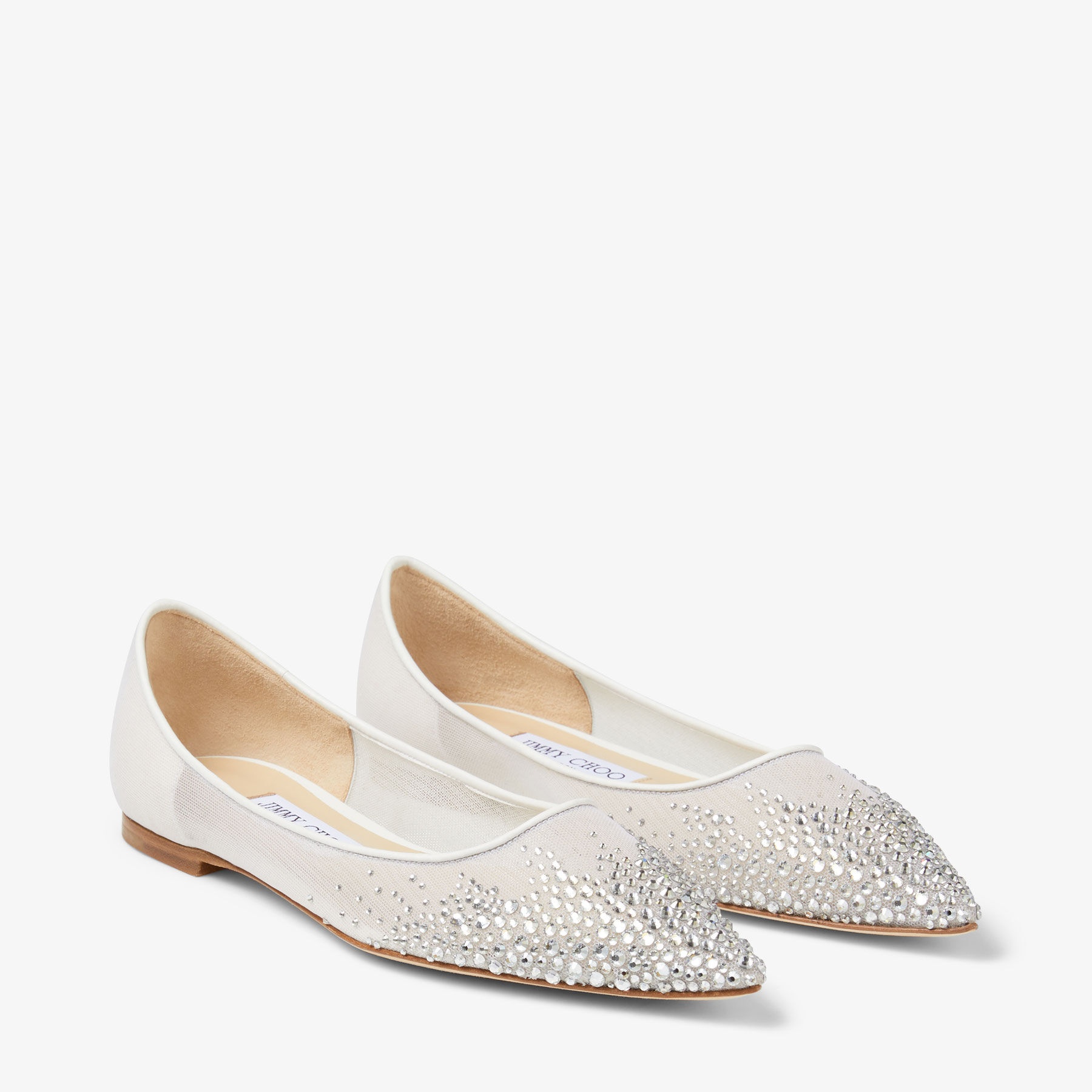 Love Flat
White Degrade Crystal Mesh Flats - 2