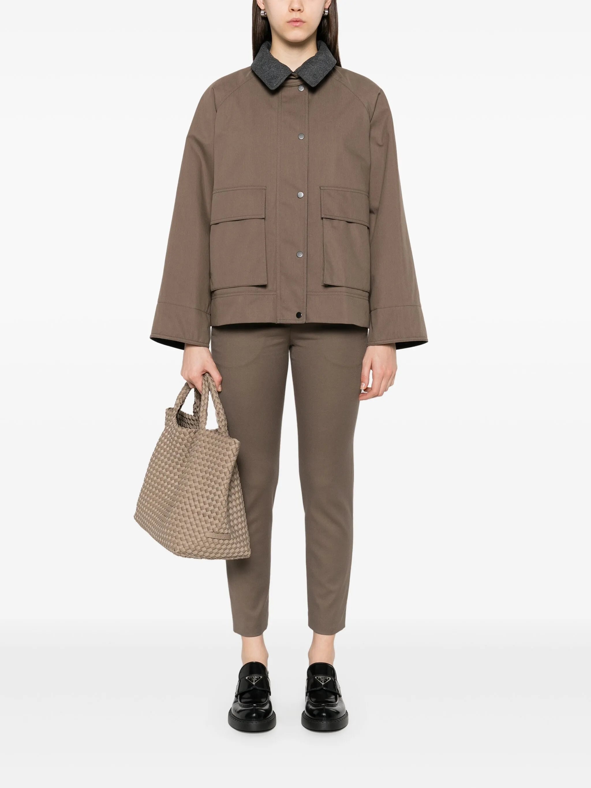 Contrasting-collar Jacket - 4