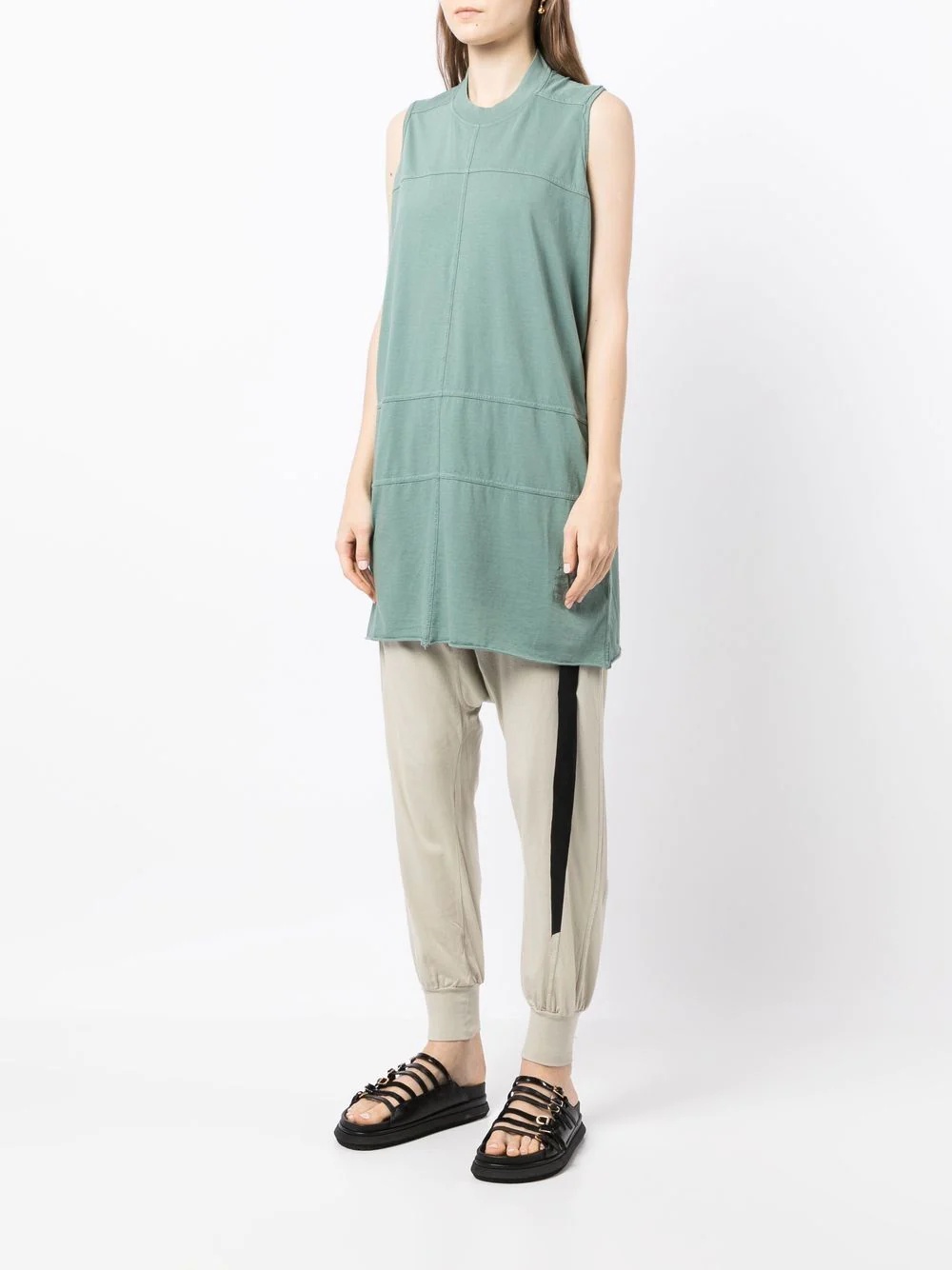 panelled crew-neck tank top - 3