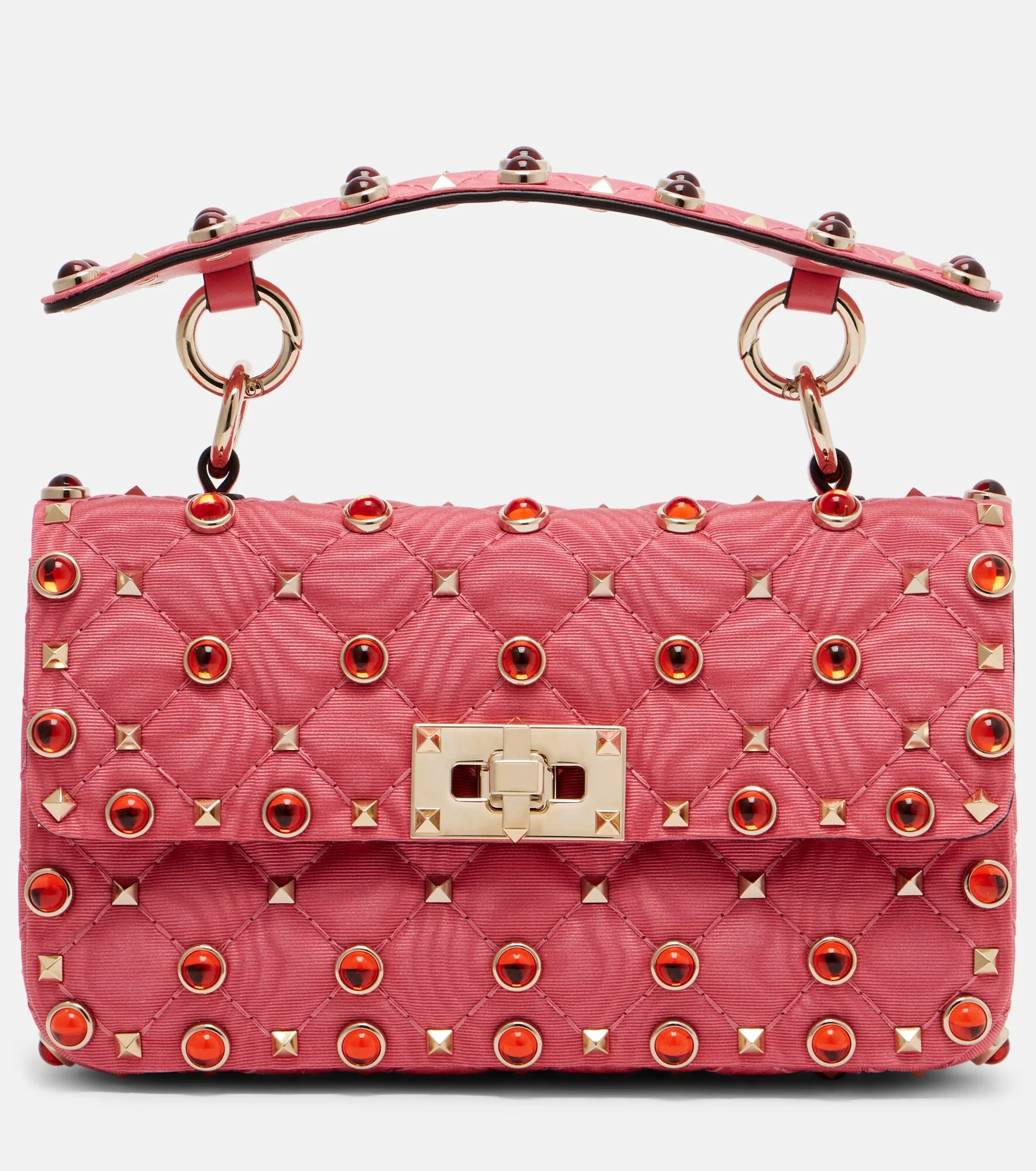 Rockstud Spike Small moiré shoulder bag - 1