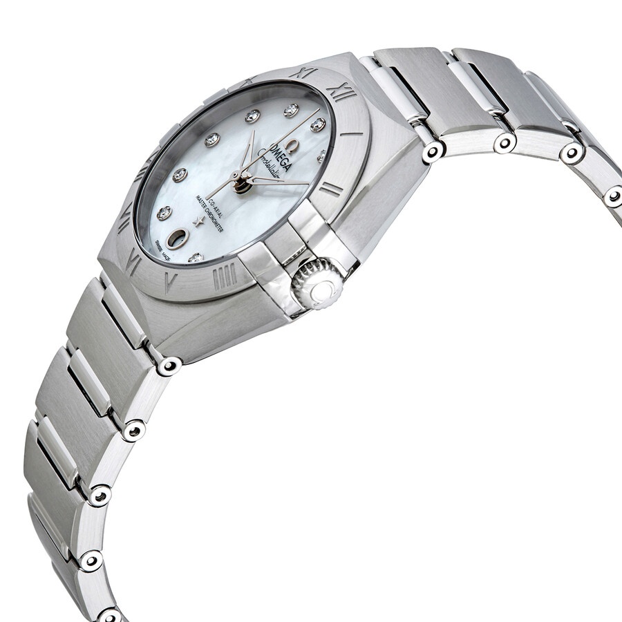 Omega Constellation Manhattan Automatic Chronometer Diamond White Dial Ladies Watch 131.10.29.20.55. - 2