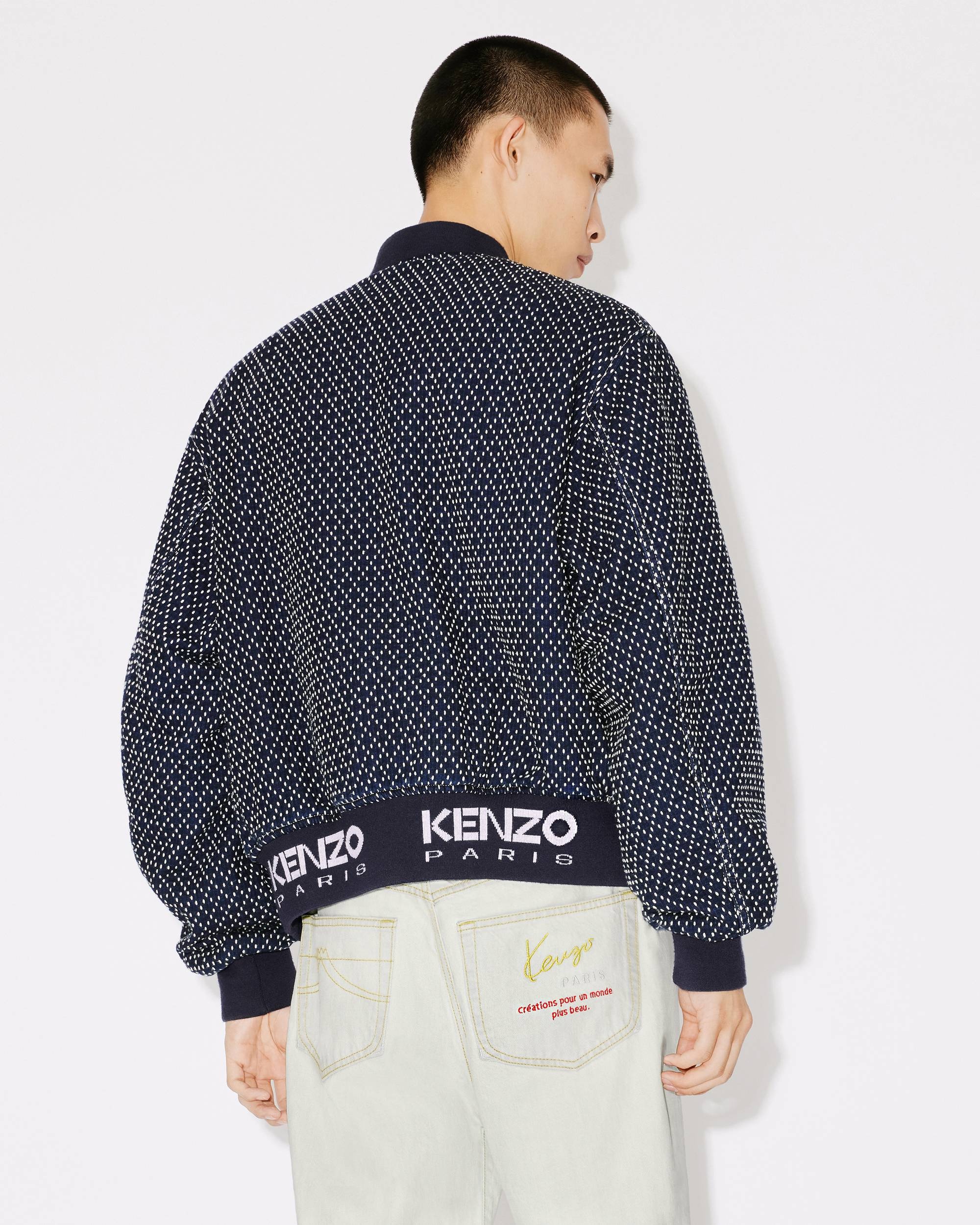 'KENZO Sashiko Stitch' denim bomber jacket - 5