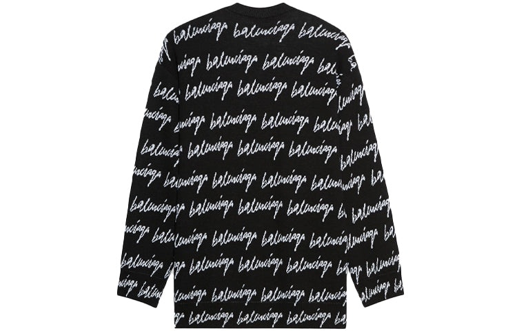 Balenciaga All Over Logo Jumper 'Black' 625984T31841070 - 2