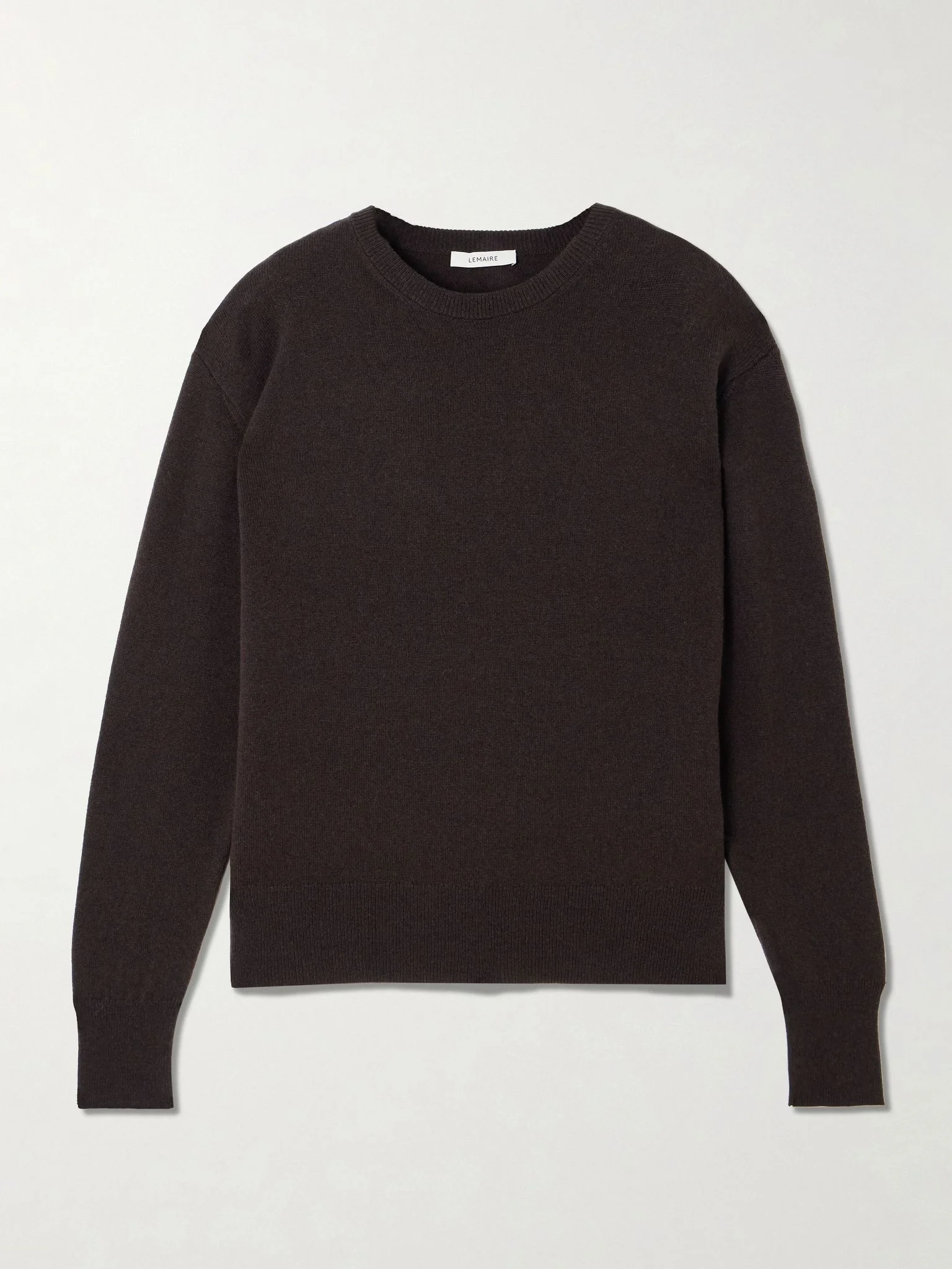 Wool and cashmere-blend sweater Dark brown - 1