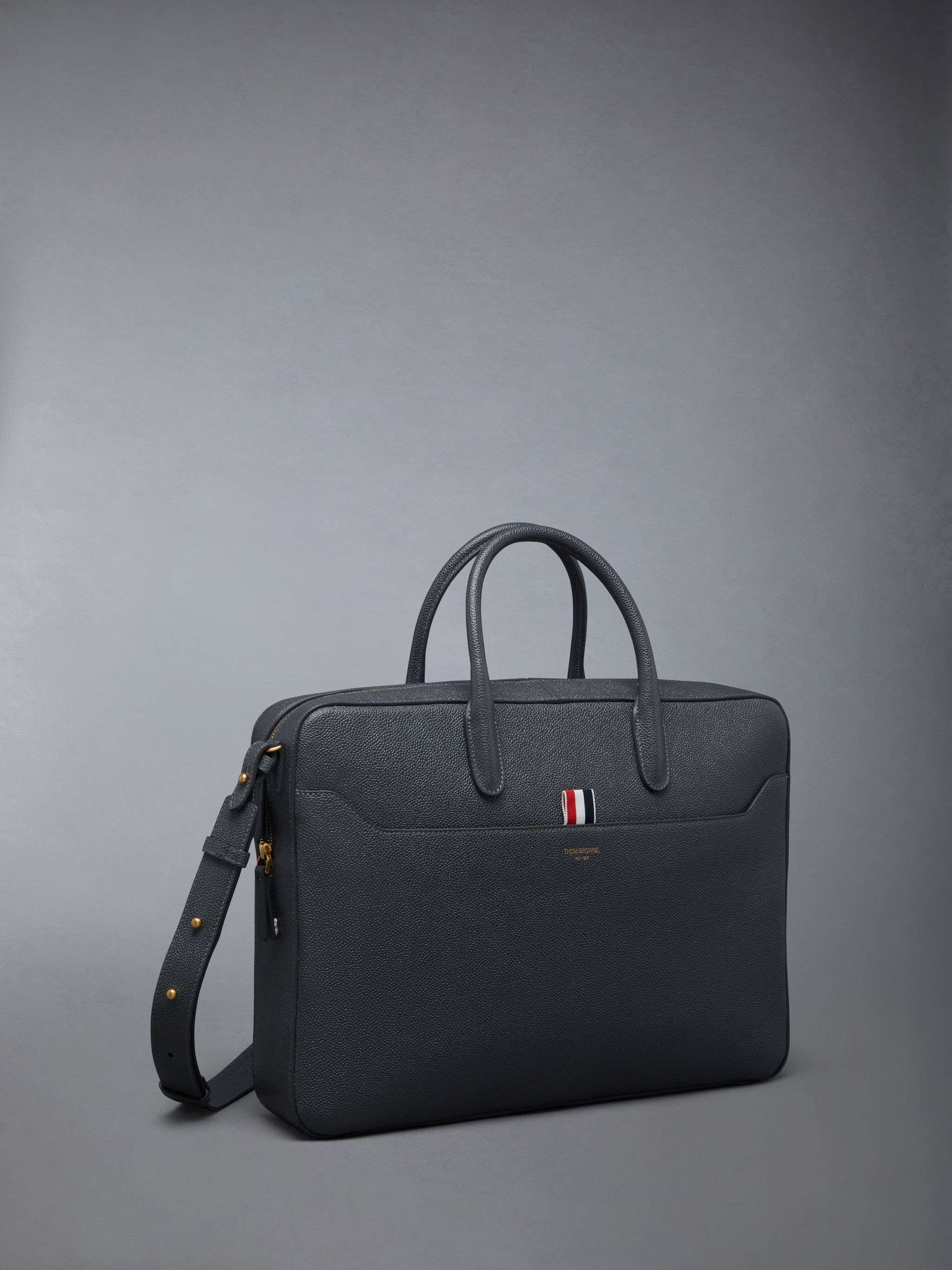 Pebble Grain Leather Business Bag - 2