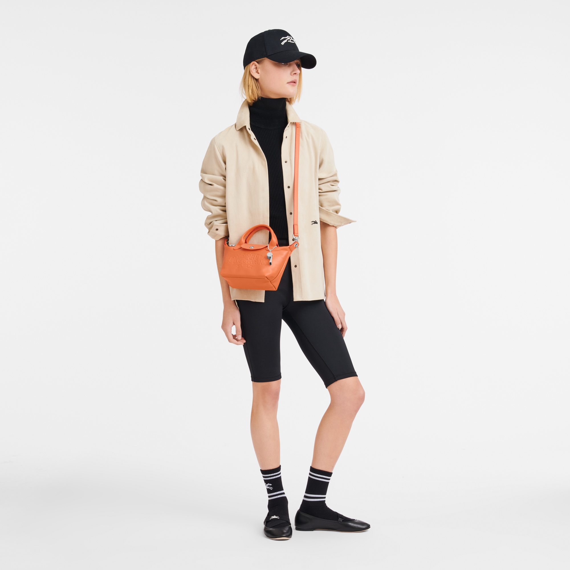 Le Pliage Xtra XS Handbag Orange - Leather - 2
