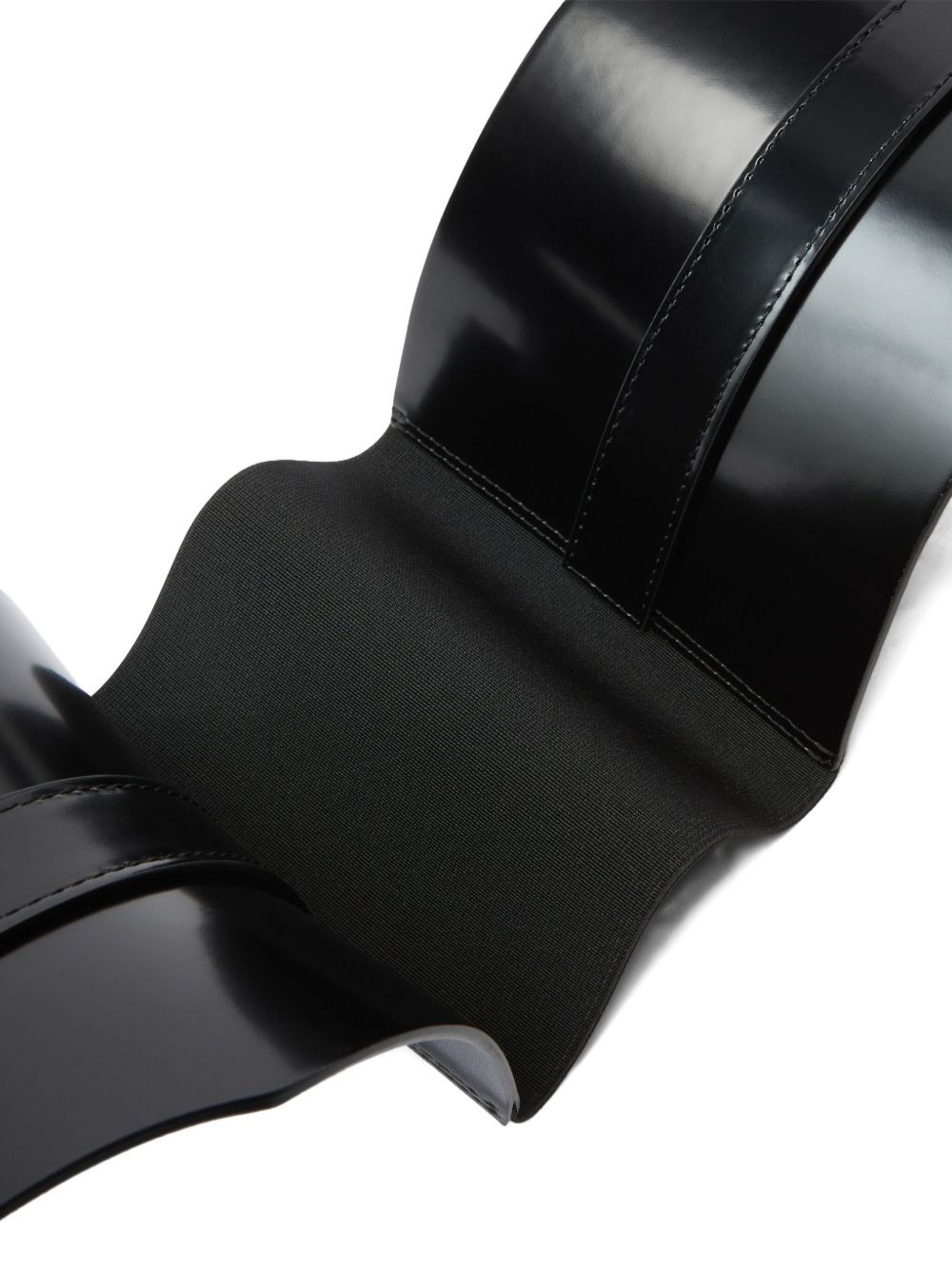 leather curved belt - 5