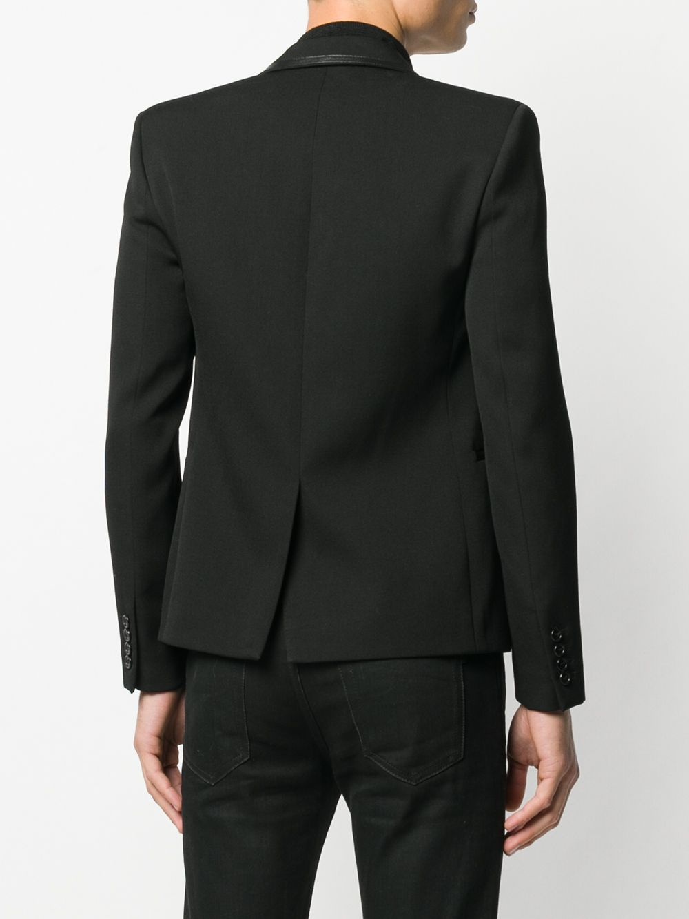 contrast trim blazer - 4