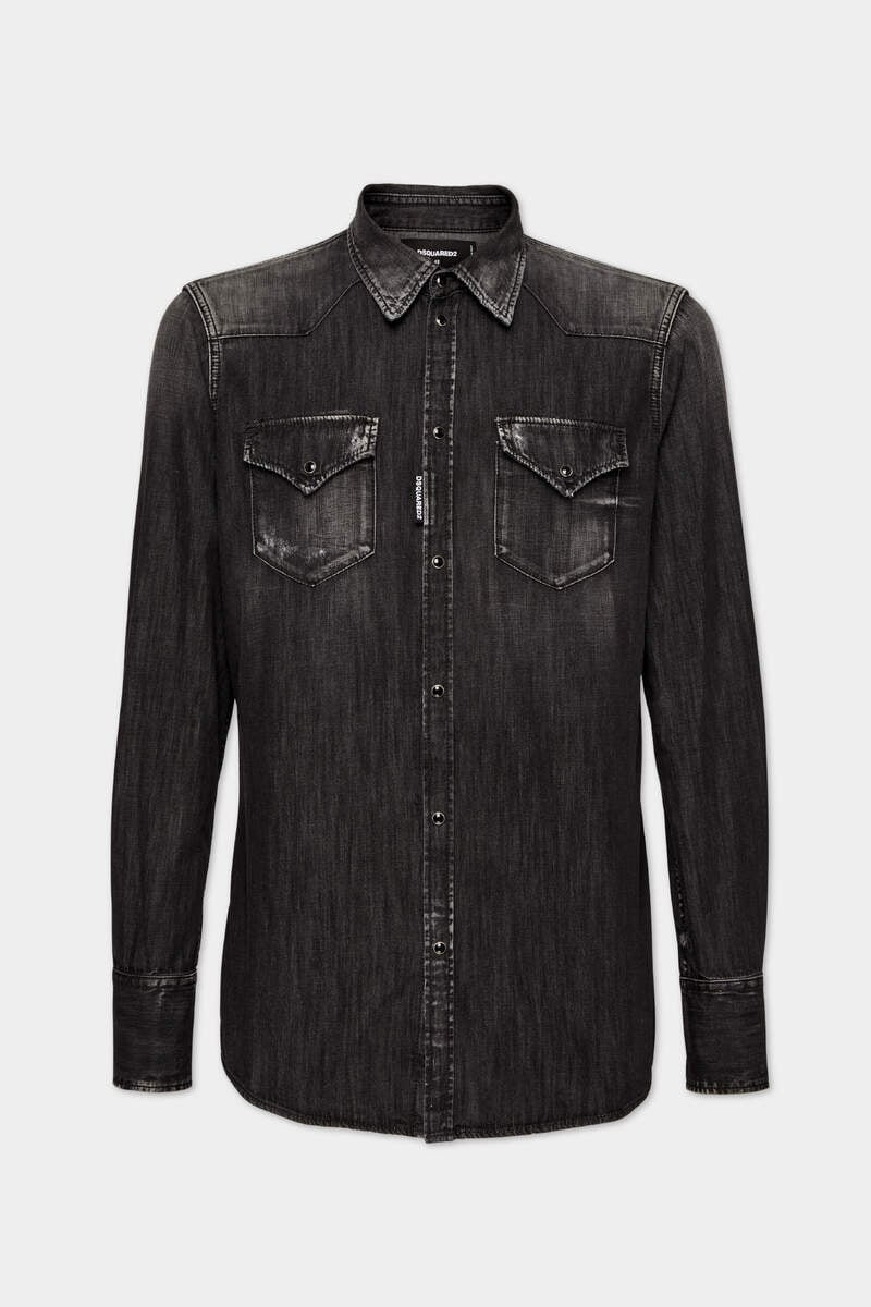 BLACK WASH CLASSIC WESTERN SHIRT - 1