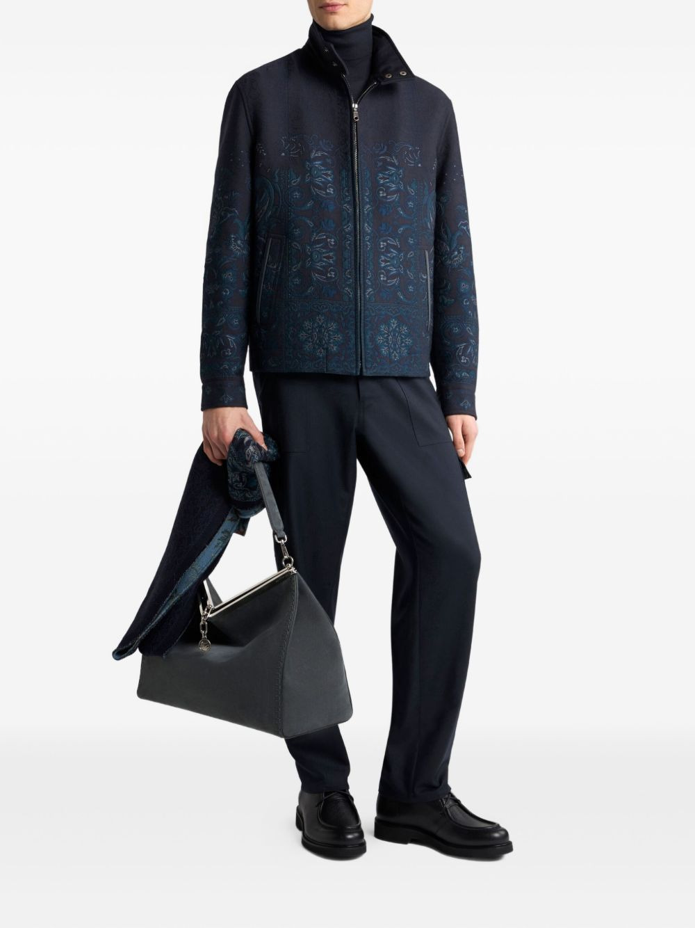 jacquard paisley-print jacket - 2