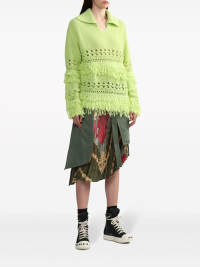 Andersson Bell spread-collar open-knit jumper outlook