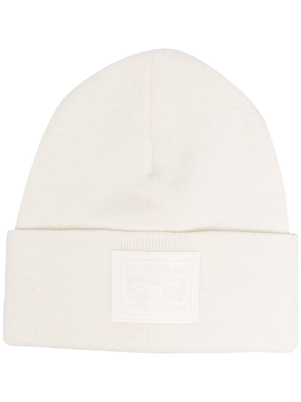 logo-patch beanie hat - 1